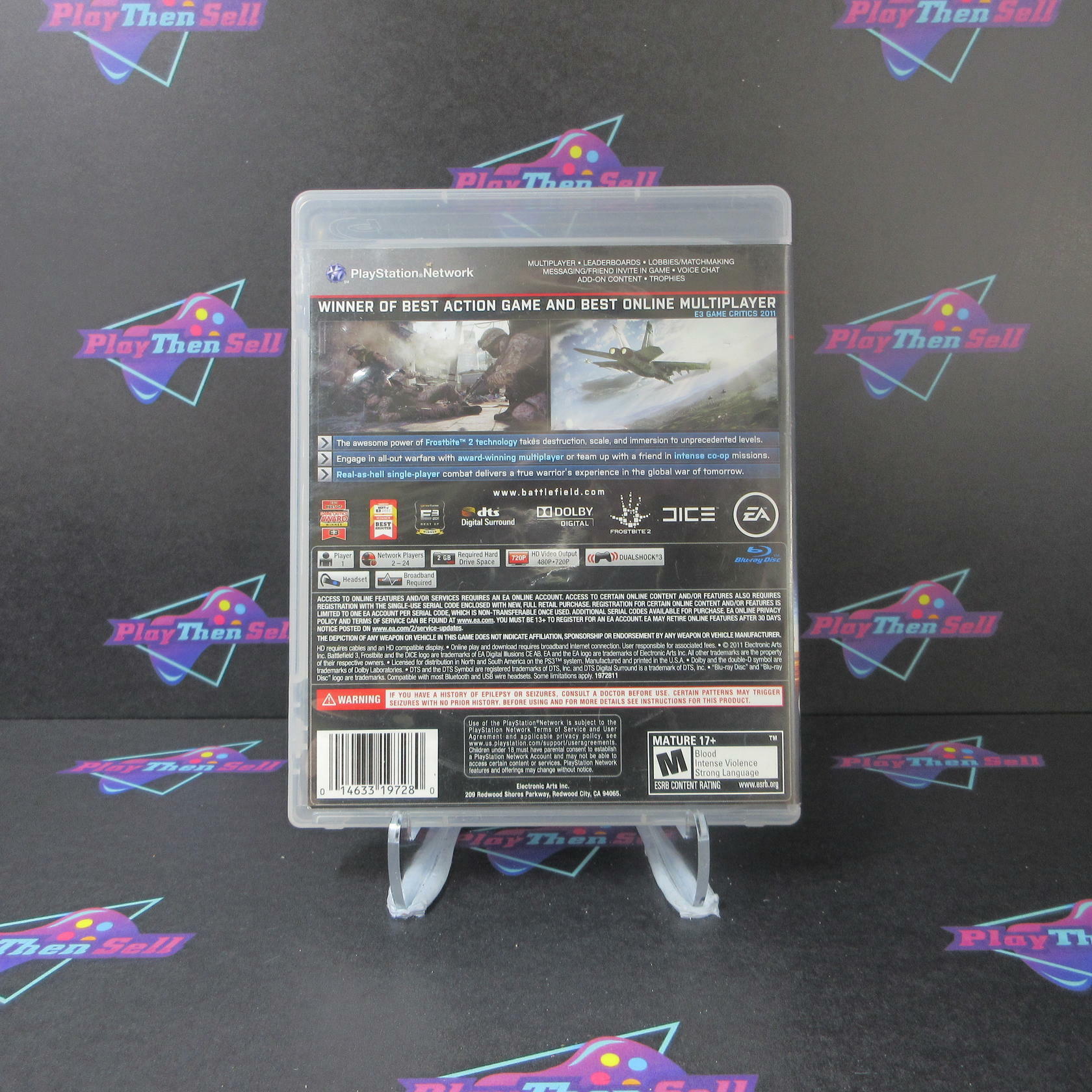 Battlefield 3 PS3 PlayStation 3 AD/DD Complete CIB - Very Good