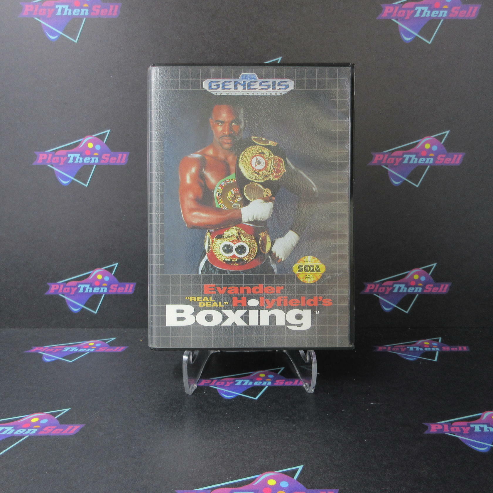 Evander Holyfield's Real Deal Boxing + Reg Card Sega Genesis CS Complete CIB - Very Good