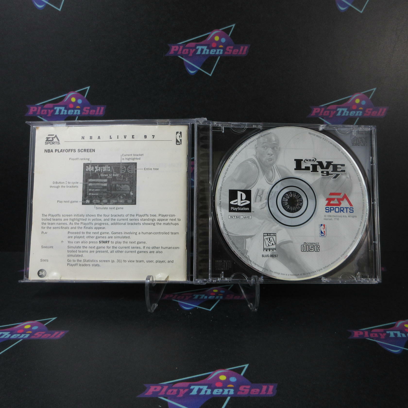 NBA Live 97 PS1 PlayStation 1 MD Complete CIB - Very Good