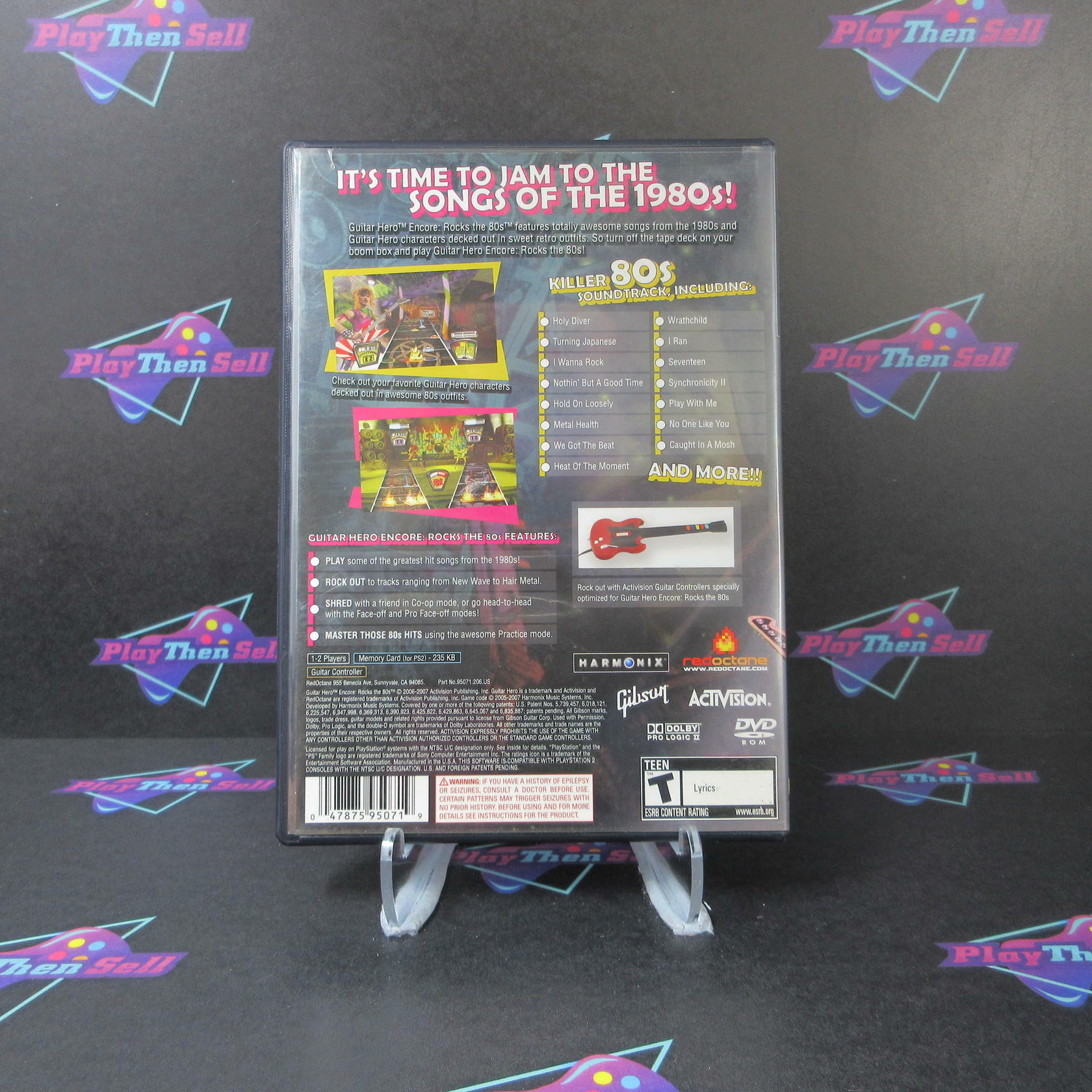 Guitar Hero Encore Rocks the 80's + Poster PlayStation 2 AD/MD Complete CIB - Very Good