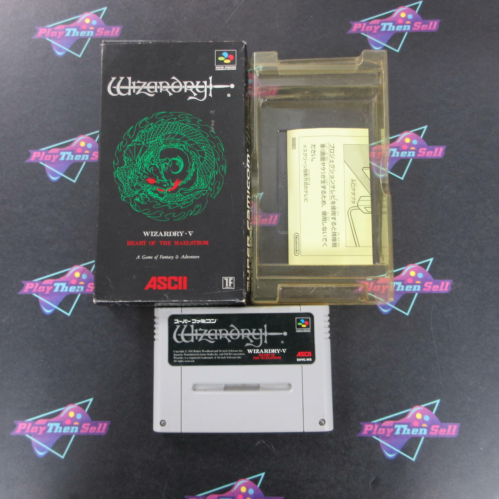 Wizardry V Heart of the Maelstrom Nintendo Super Famicom NM - Very Good
