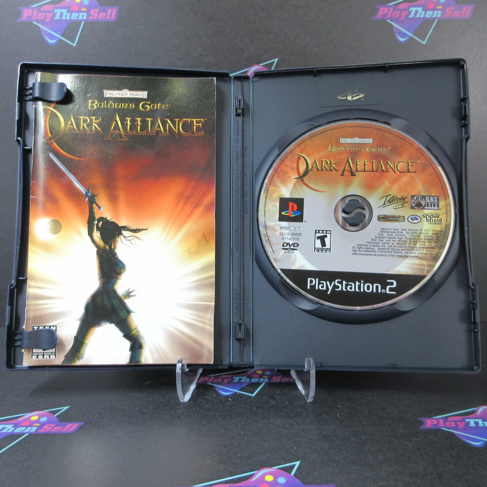 Baldur's Gate Dark Alliance PS2 PlayStation 2 GH BL Disc - Like New