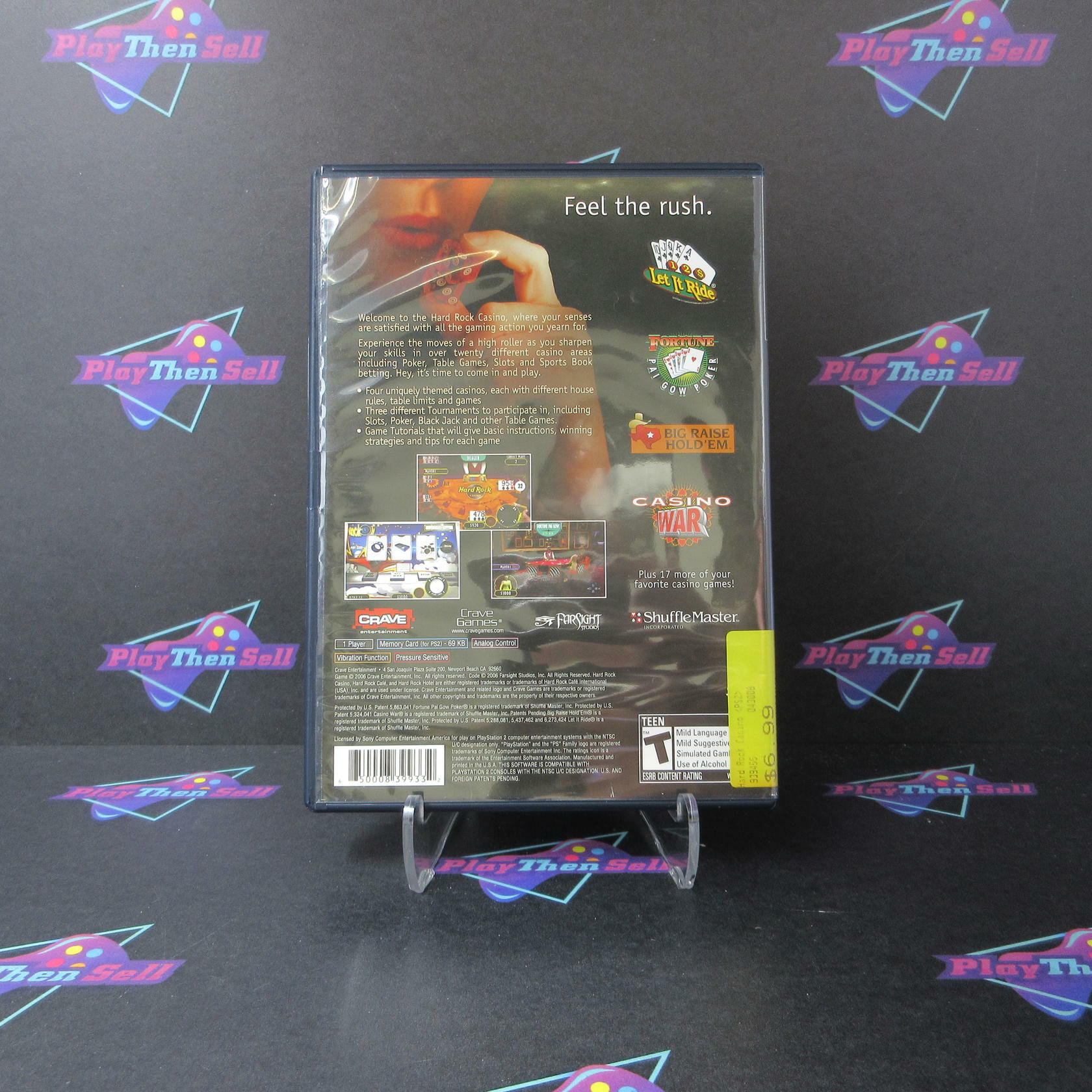 Hard Rock Casino PS2 PlayStation 2 AD Complete CIB - Very Good