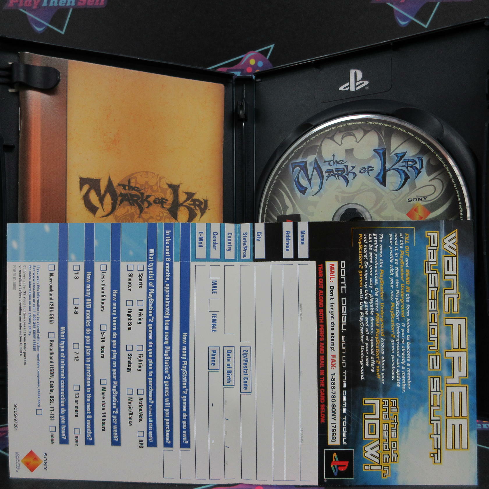 Mark of Kri + Reg Card PS2 PlayStation 2 AD Complete CIB - Very Good