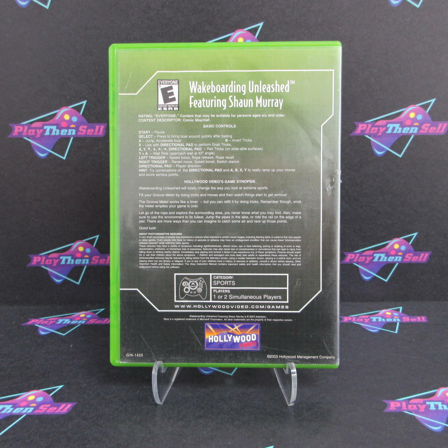 Wakeboarding Unleashed Rental Art Xbox AD/NM - Very Good