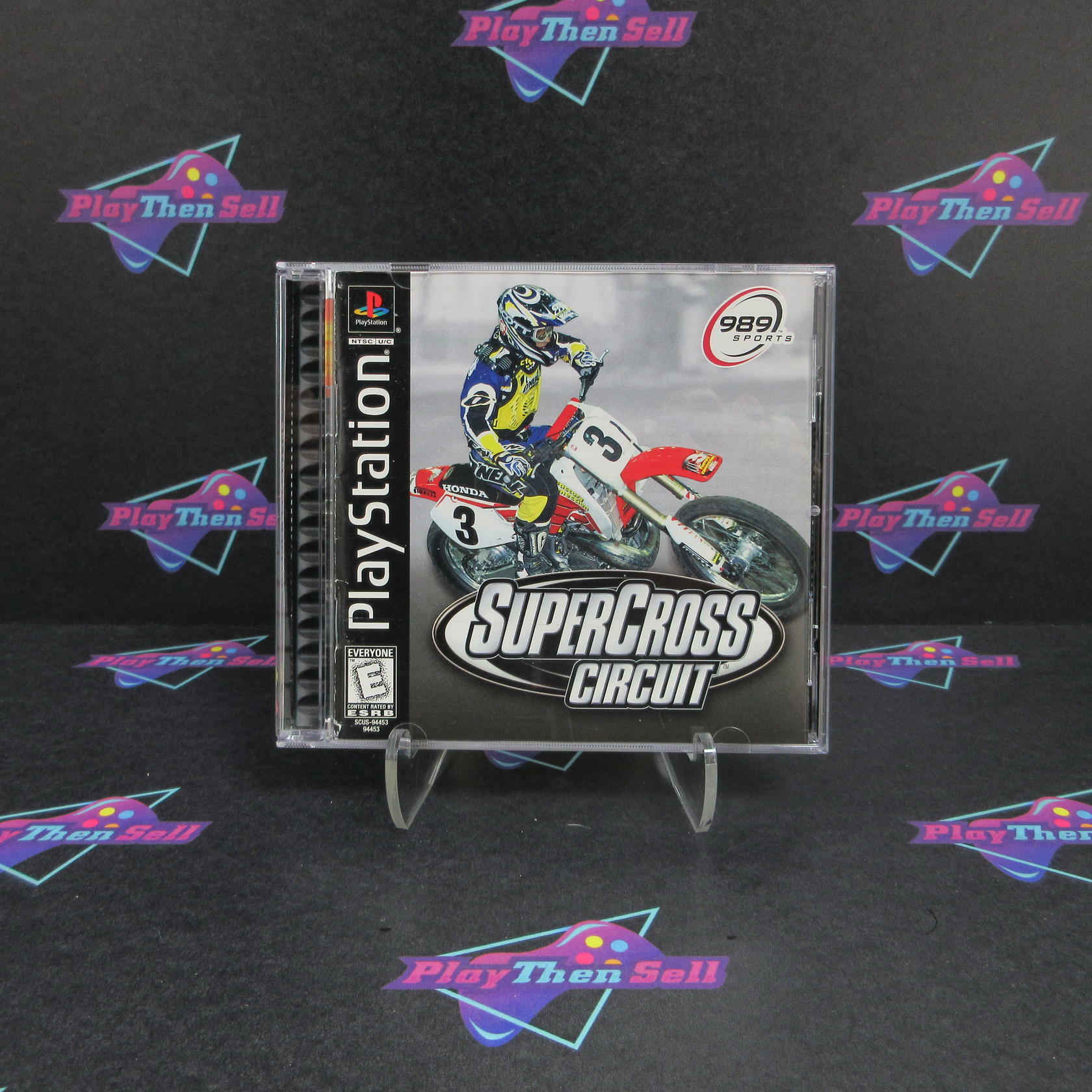Super Cross Circuit + Reg Card PS1 PlayStation 1 MD Complete - Very Good