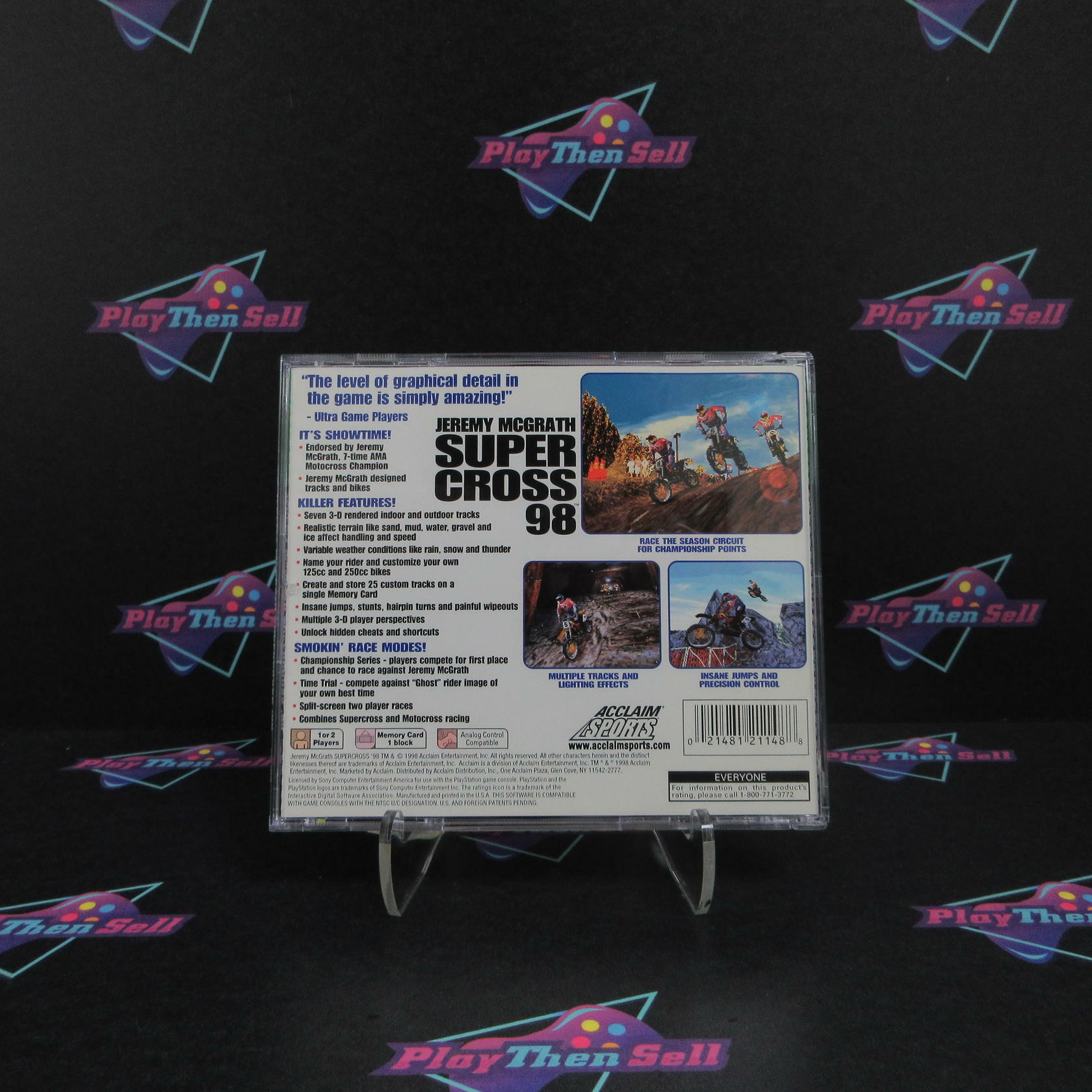 Jeremy Mcgrath Supercross 98 GH PlayStation 1 + Reg Card - Like New
