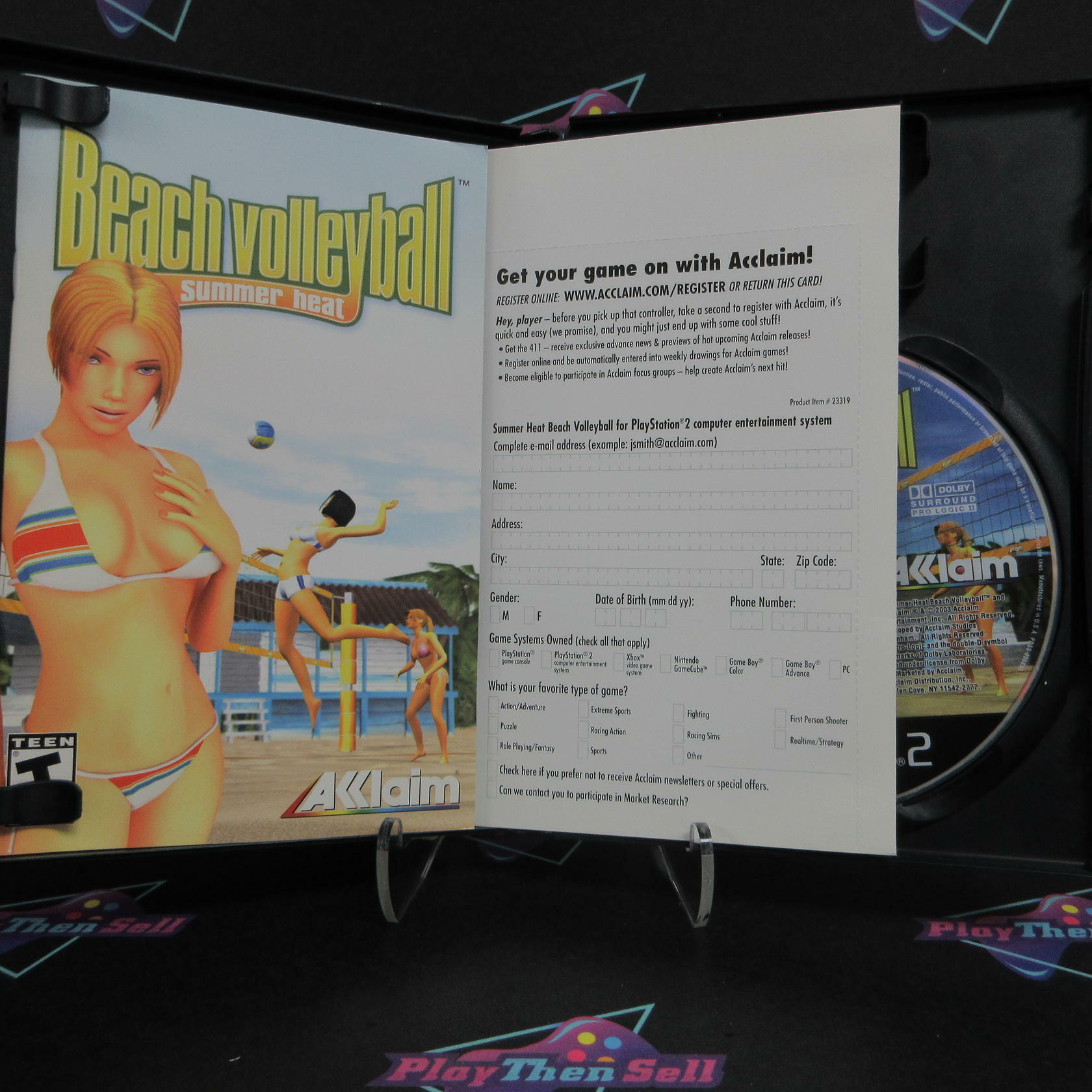 Summer Heat Beach Volleyball + Reg Card PlayStation 2 AD - Very Good