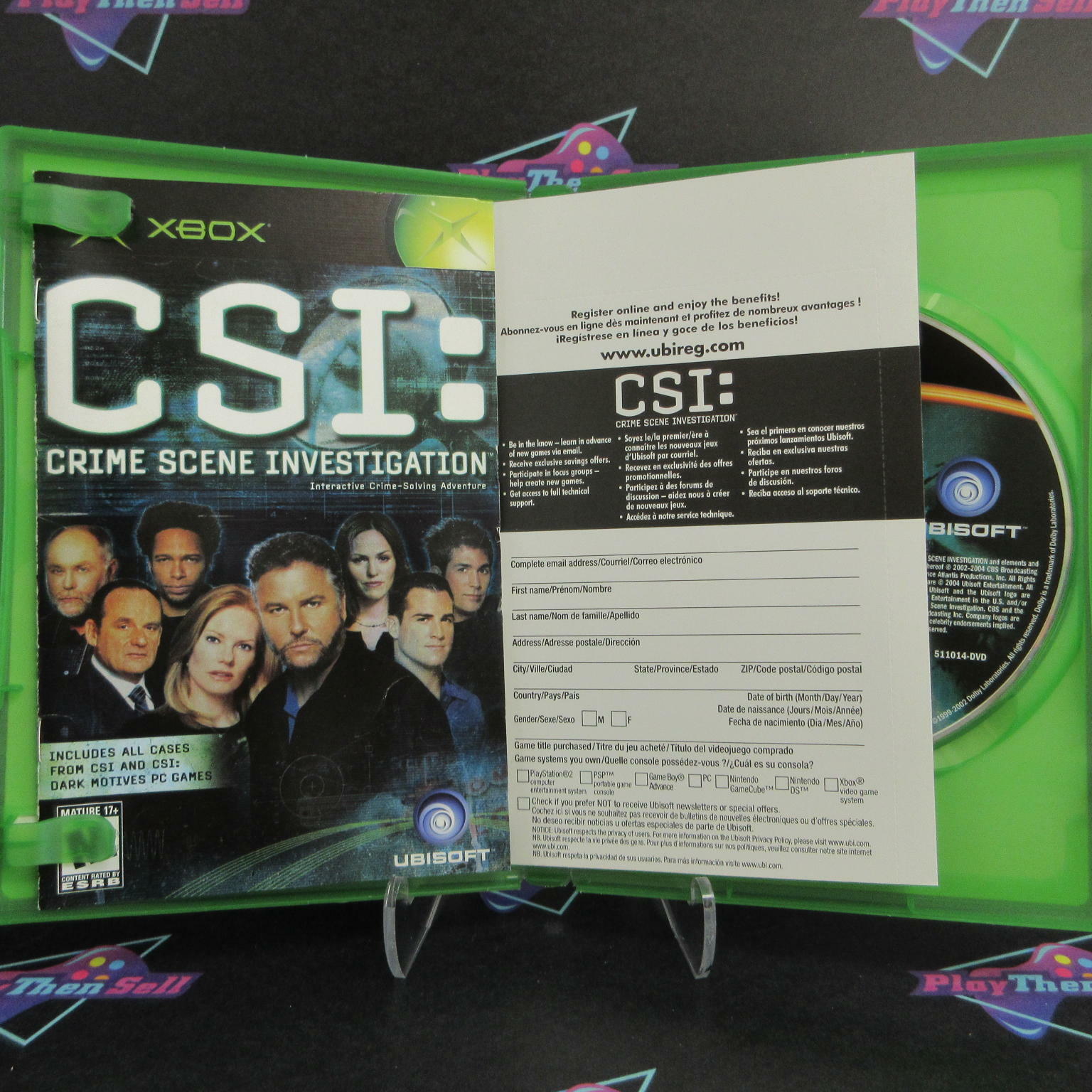 CSI Crime Scene Investigation Xbox + Reg Card - Like New