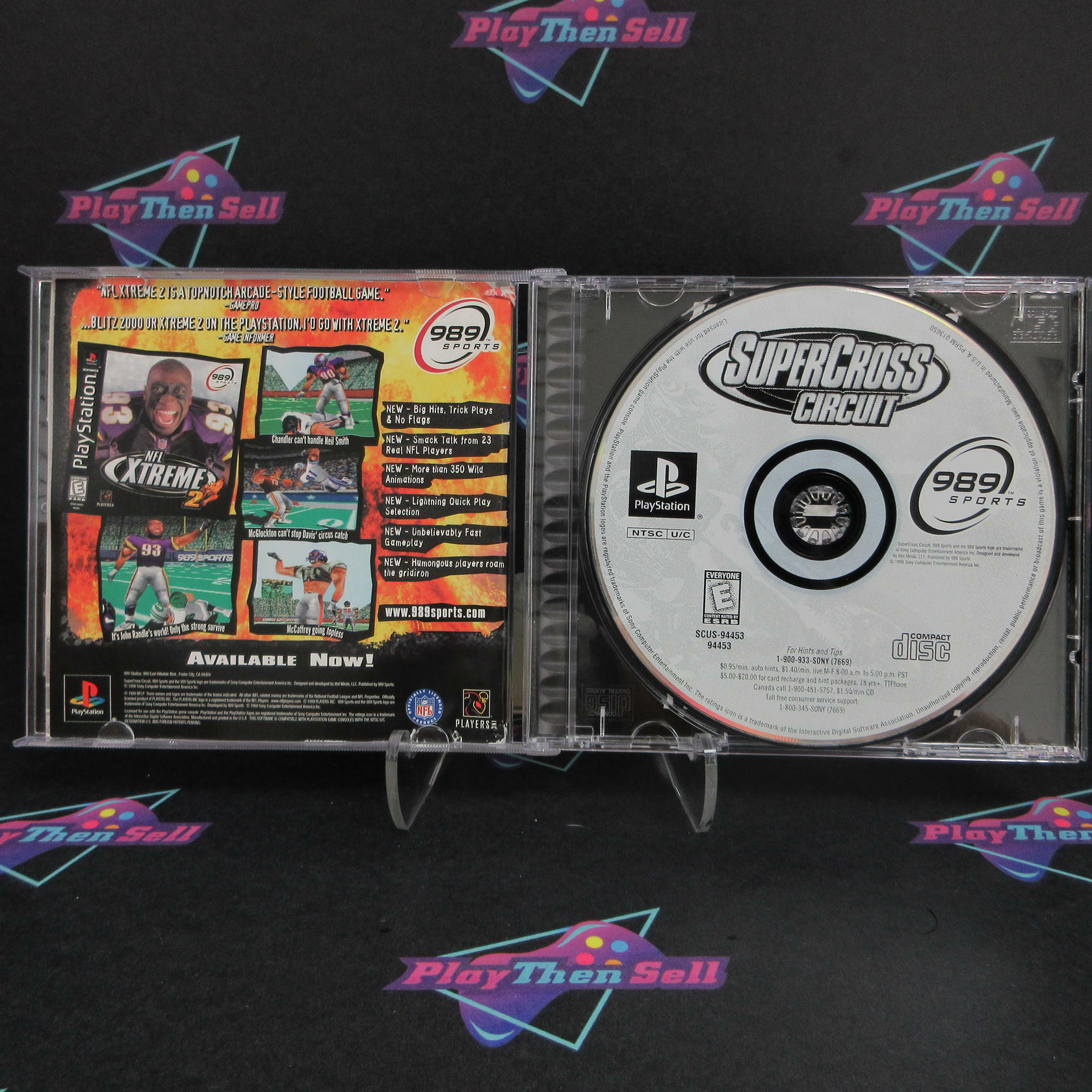 Super Cross Circuit + Reg Card PS1 PlayStation 1 MD Complete - Very Good
