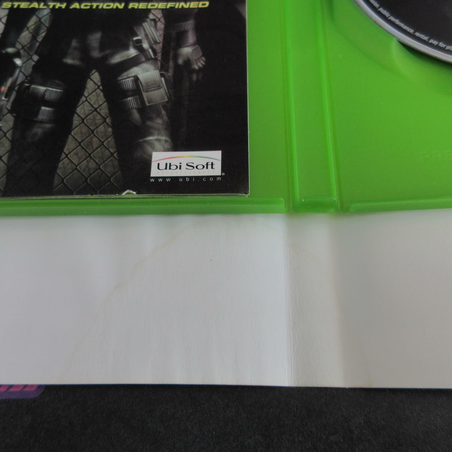 Tom Clancy's Splinter Cell + Reg Card Xbox AD Complete CIB - Very Good