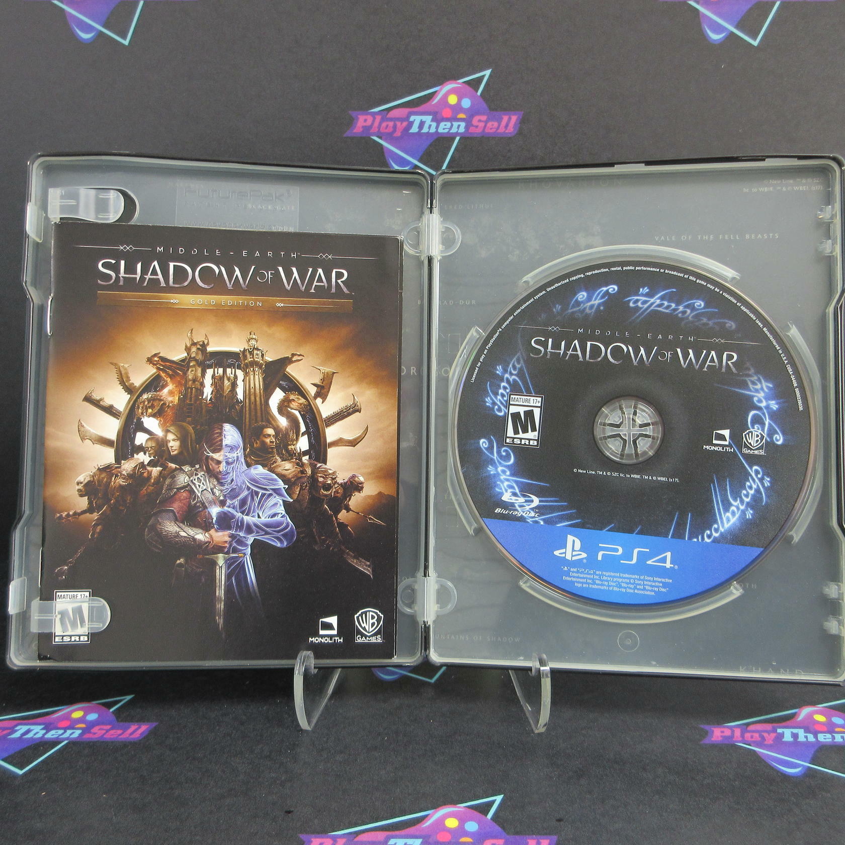 Middle-Earth Shadow Of War Gold Ed Steel-Book PS4 AD - Very Good