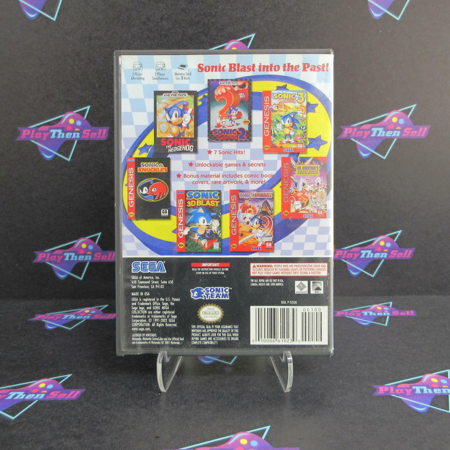 Sonic Mega Collection + Reg Card Nintendo GameCube AD - Very Good