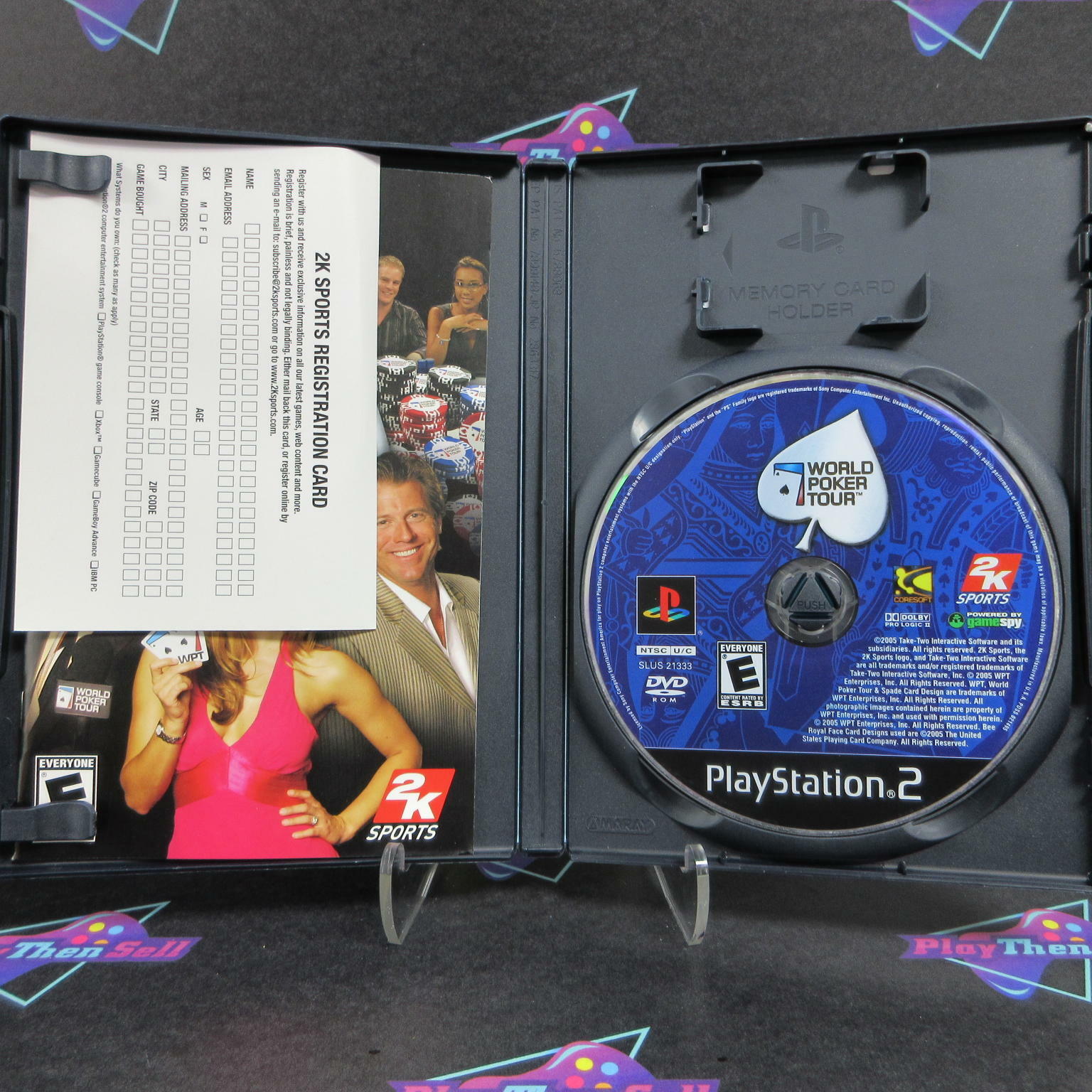 World Poker Tour + Reg Card PS2 PlayStation 2 AD - Very Good