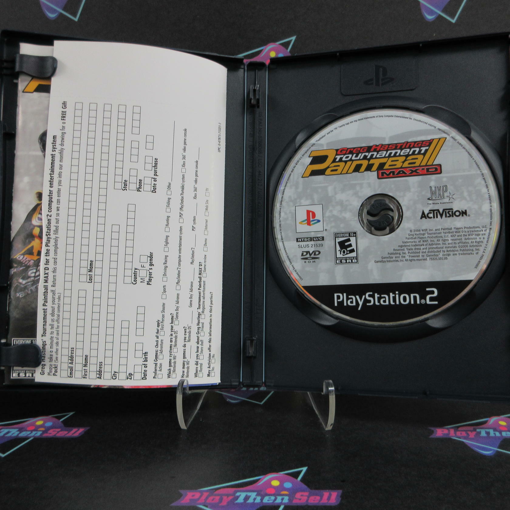 Greg Hastings' Tournament Paintball Max'D PS2 PlayStation 2 + Reg - Like New