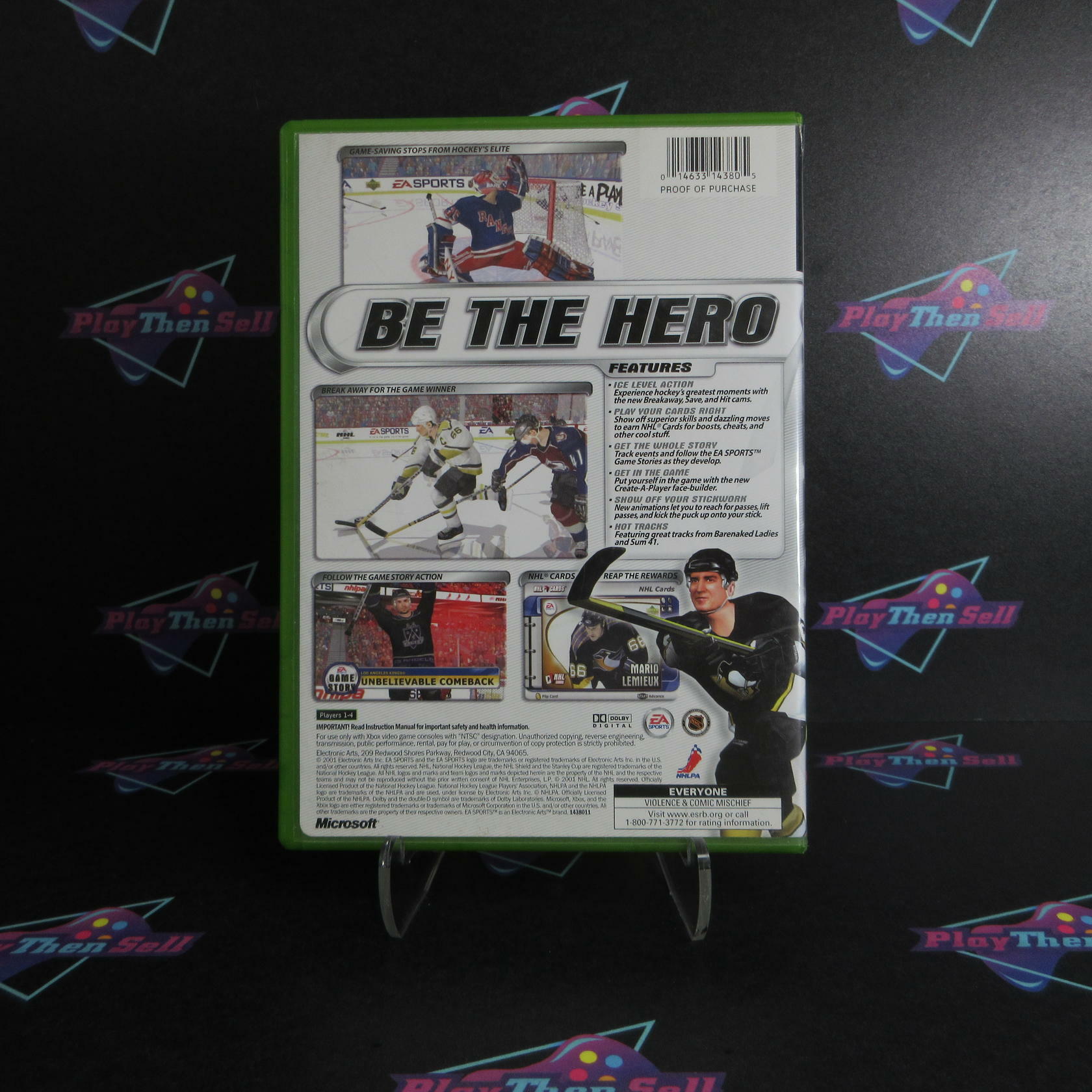 NHL 2002 + Reg Card Xbox AD - Very Good