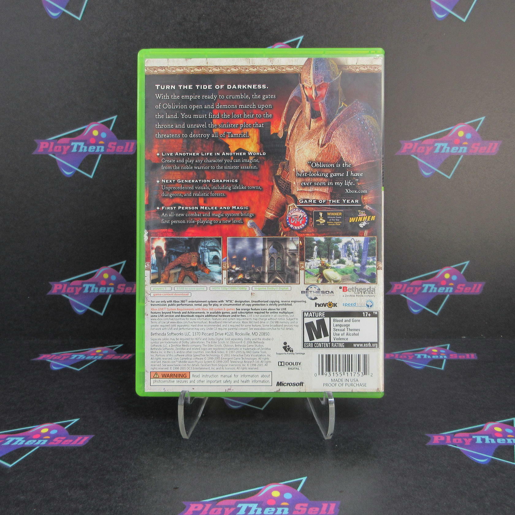 The Elder Scrolls IV Oblivion PH Xbox 360 AD - Very Good