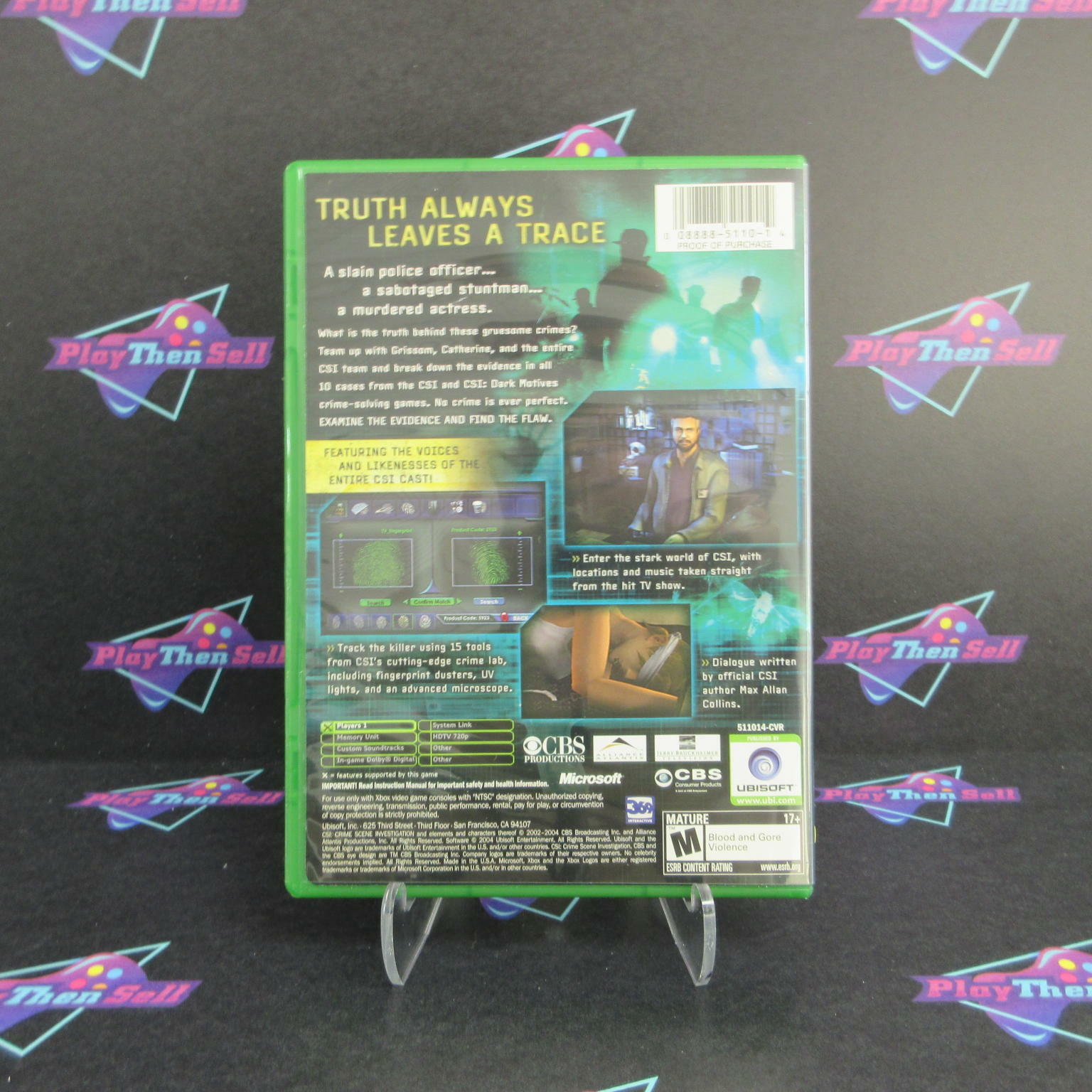 CSI Crime Scene Investigation Xbox + Reg Card - Like New