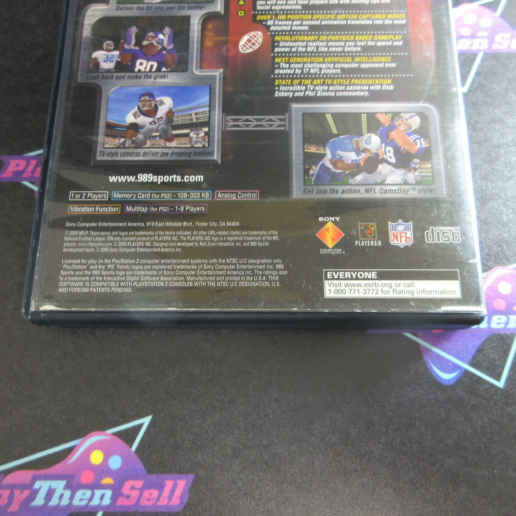 NFL Gameday 2001 PS2 PlayStation 2 AD - Very Good