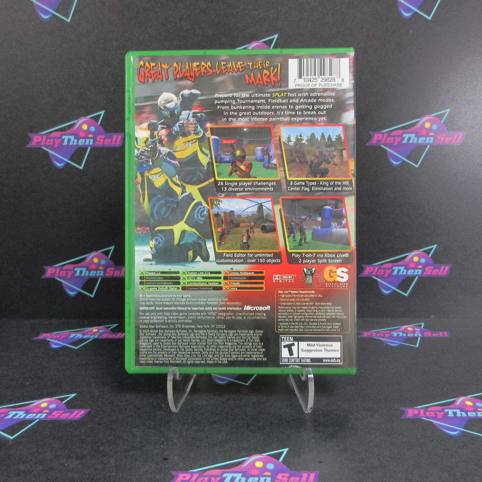 Splat Magazine Renegade Paintball Xbox - Like New