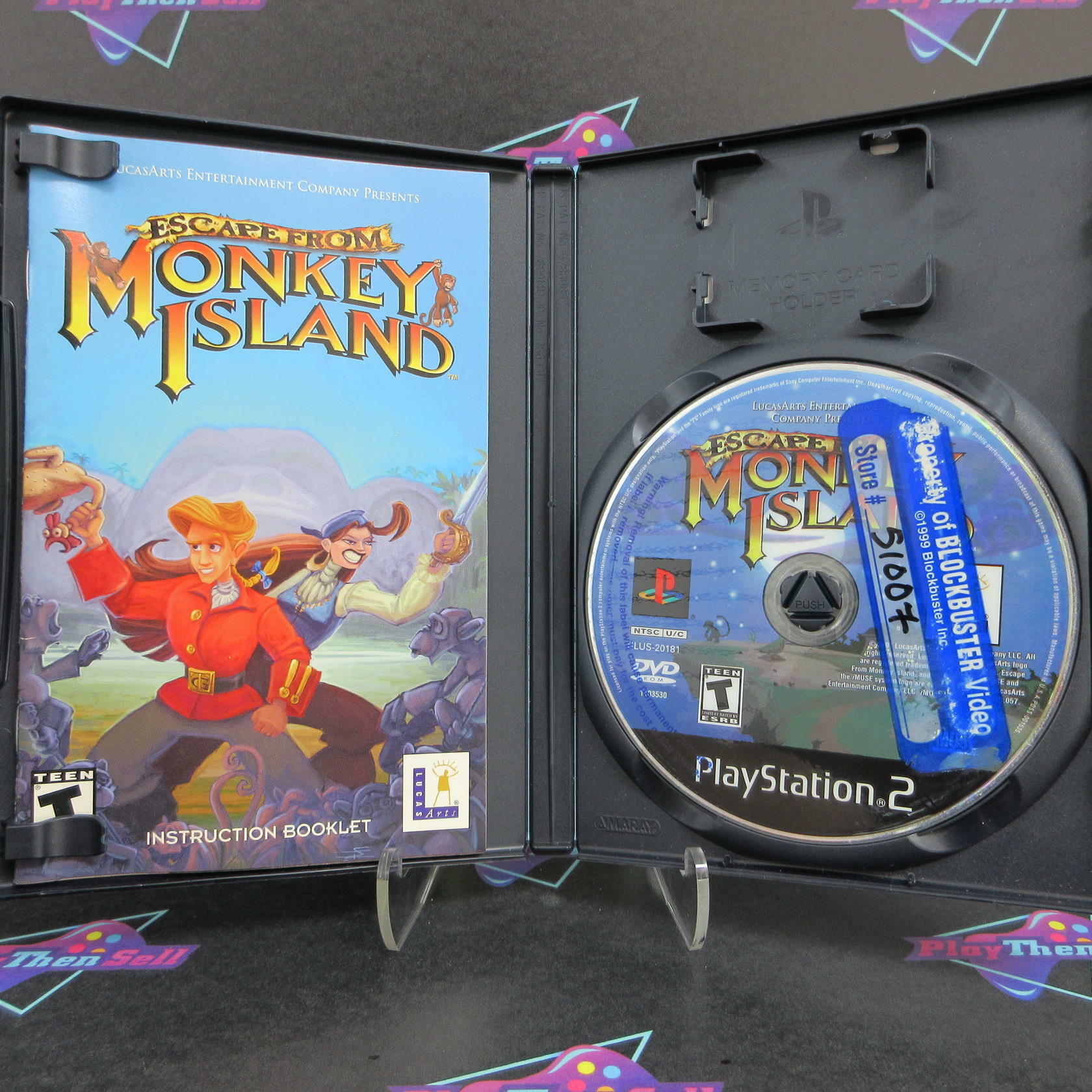 Escape from Monkey Island + Reg Card PS2 PlayStation 2 DD - Very Good