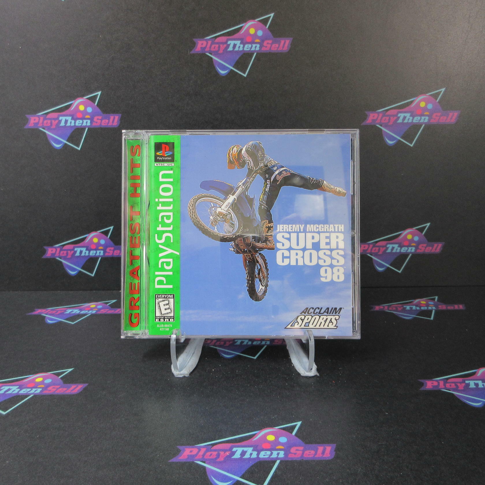 Jeremy Mcgrath Supercross 98 GH + Reg Card PS1 PlayStation 1 MD Complete CIB - Very Good