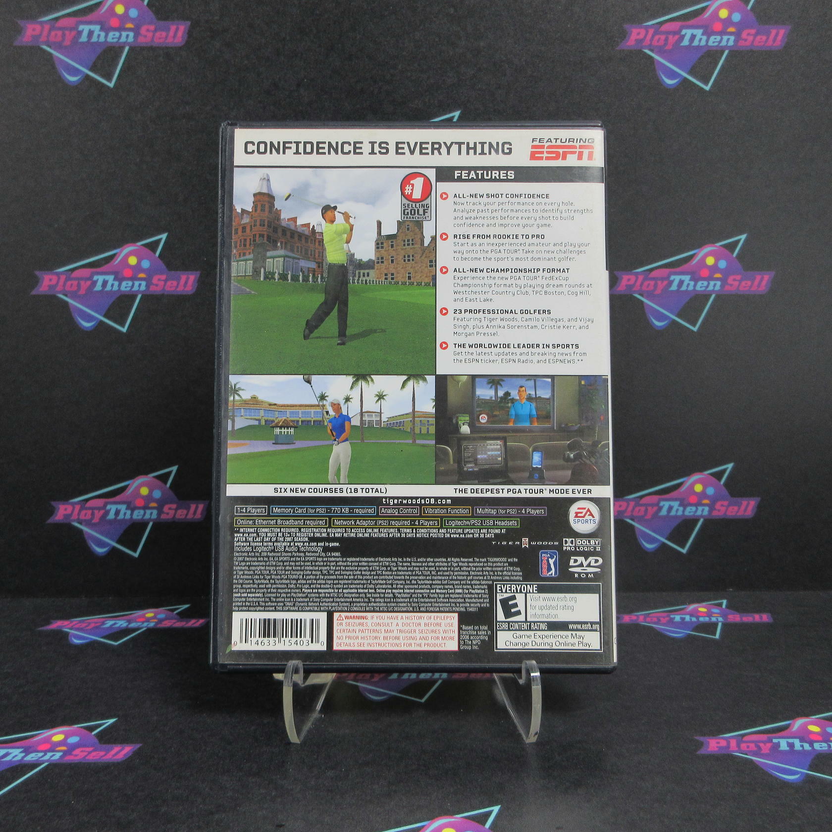 Tiger Woods PGA Tour 08 PS2 PlayStation 2 AD - Very Good