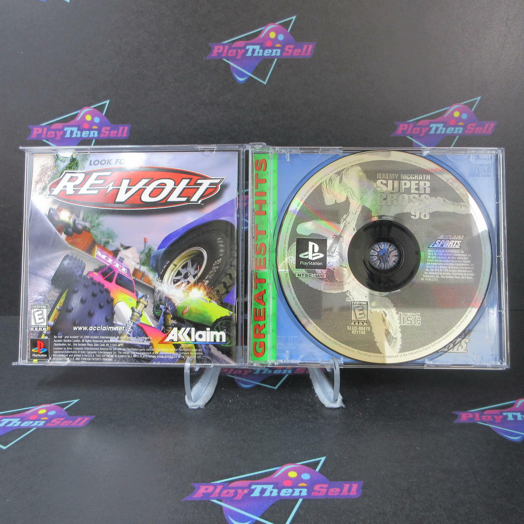 Jeremy Mcgrath Supercross 98 GH + Reg Card PS1 PlayStation 1 MD Complete CIB - Very Good