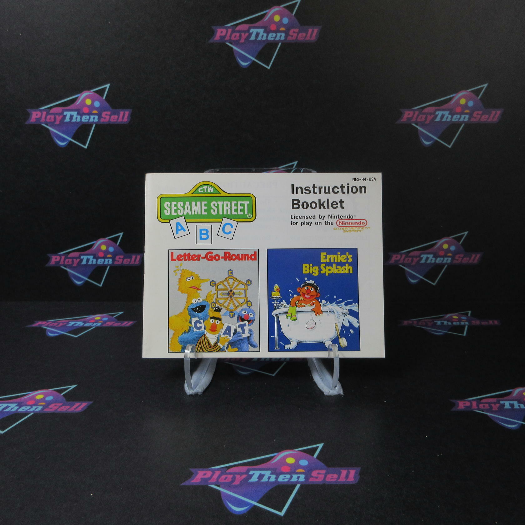 Sesame Street 123 Astro-Grover NES Cart + Manual Authentic / Tested - Very Good