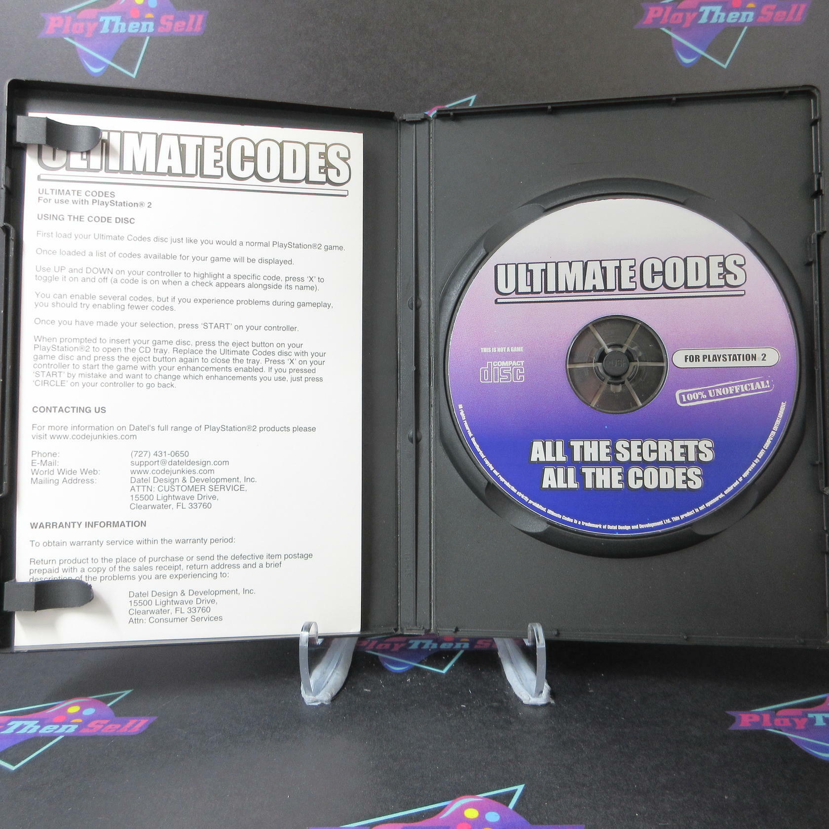 Action Replay Ultimate Codes Guitar Hero & Guitar Hero 2 PS2 Playstation 2 - Like New