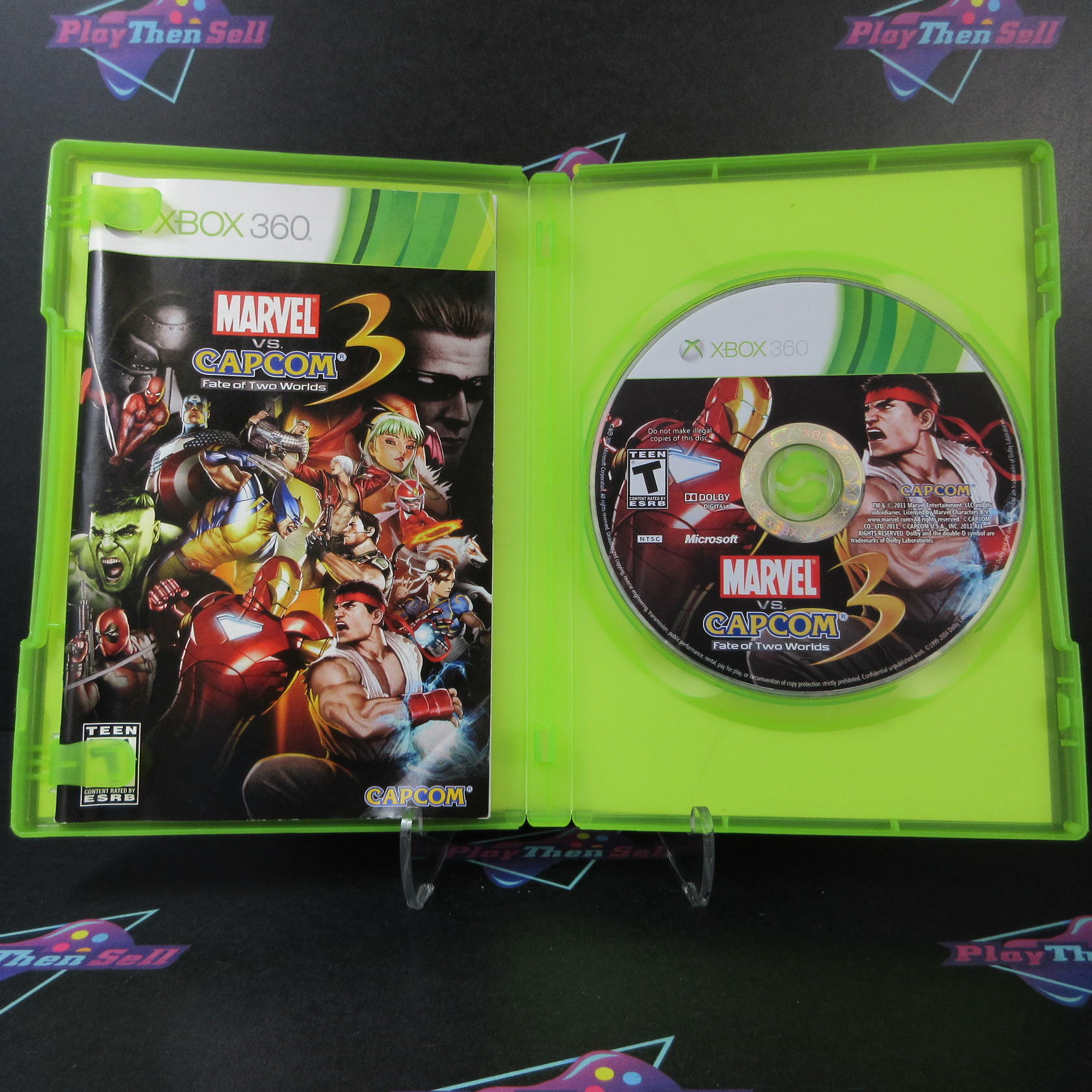 Marvel vs Capcom 3 Fate of Two Worlds Xbox 360 AD Complete CIB - Very Good