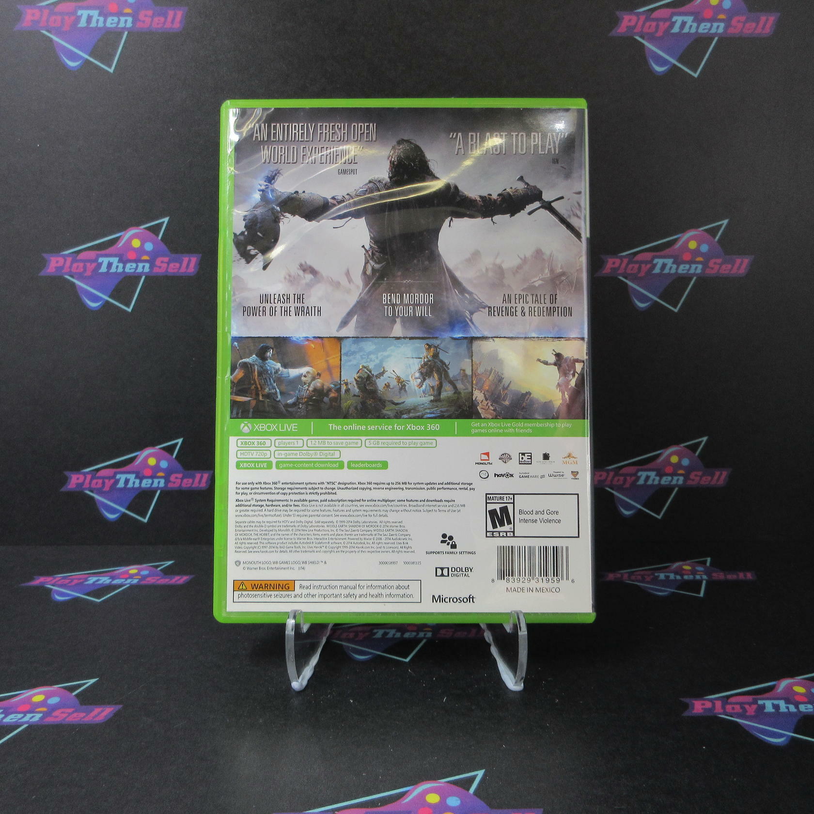 Middle Earth Shadow of Mordor Xbox 360 - Very Good