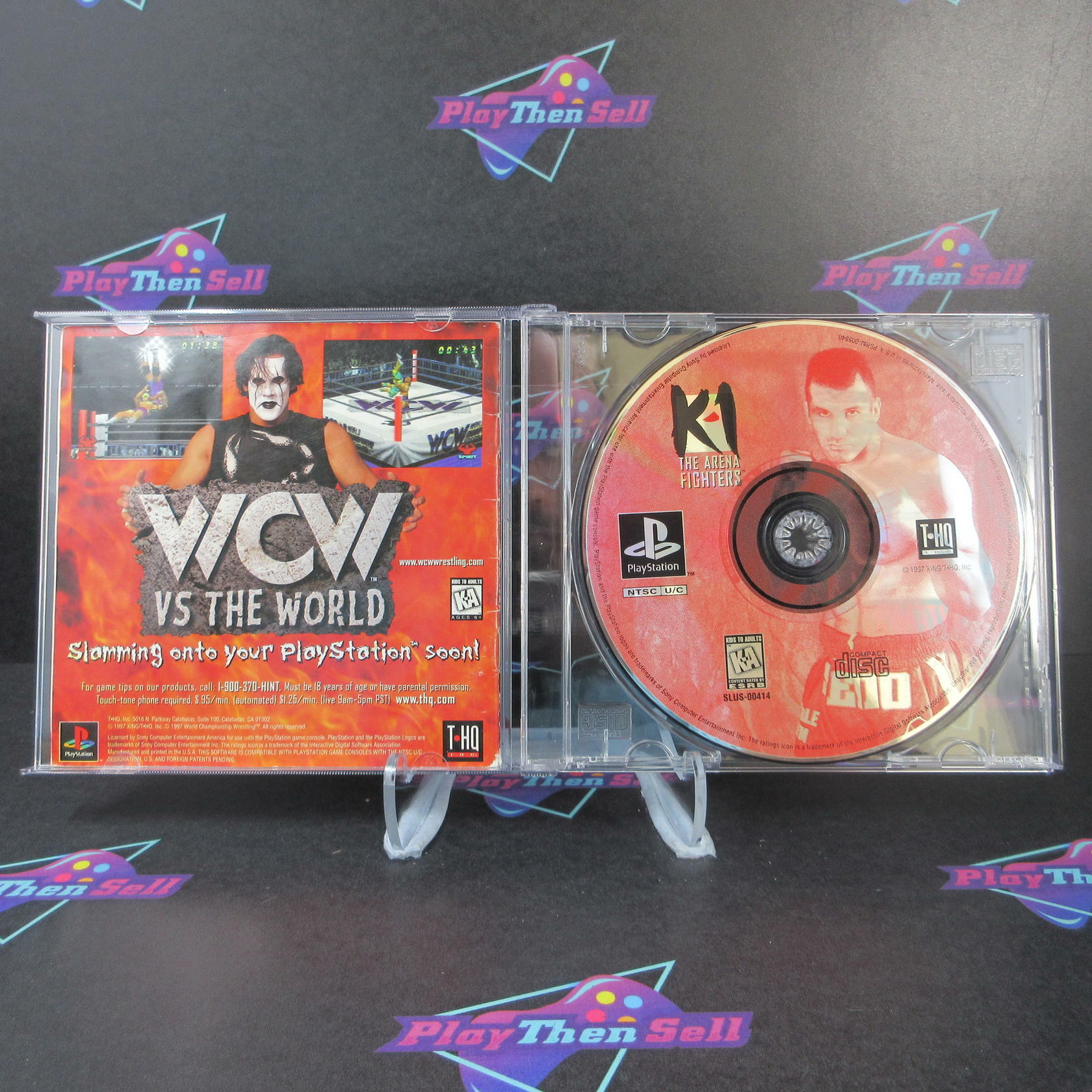 K-1 The Arena Fighters PS1 PlayStation 1 MD / No Back Art - Very Good