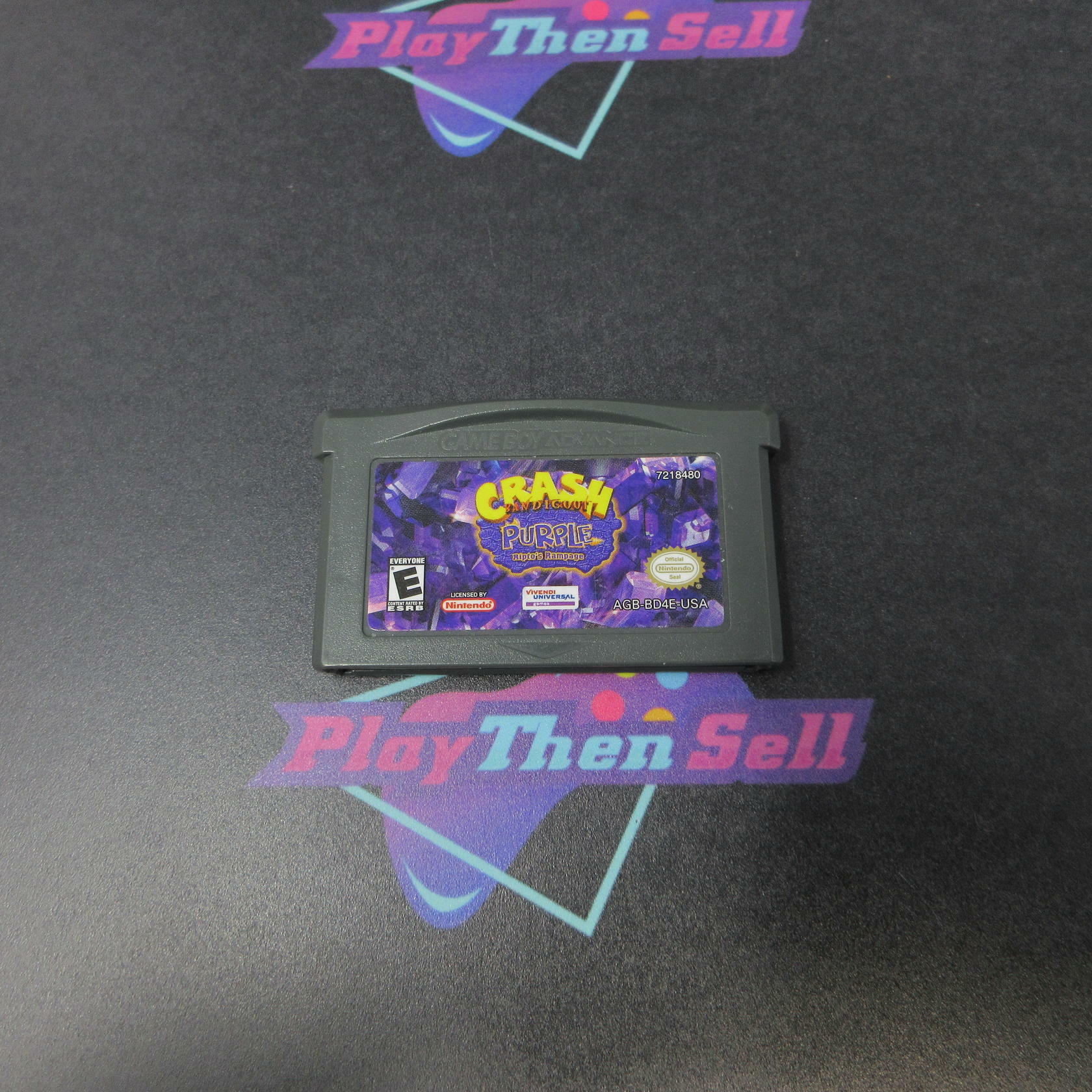 Crash Bandicoot Purple Ripto's Rampage Gameboy Advance Cart Only Tested - Very Good