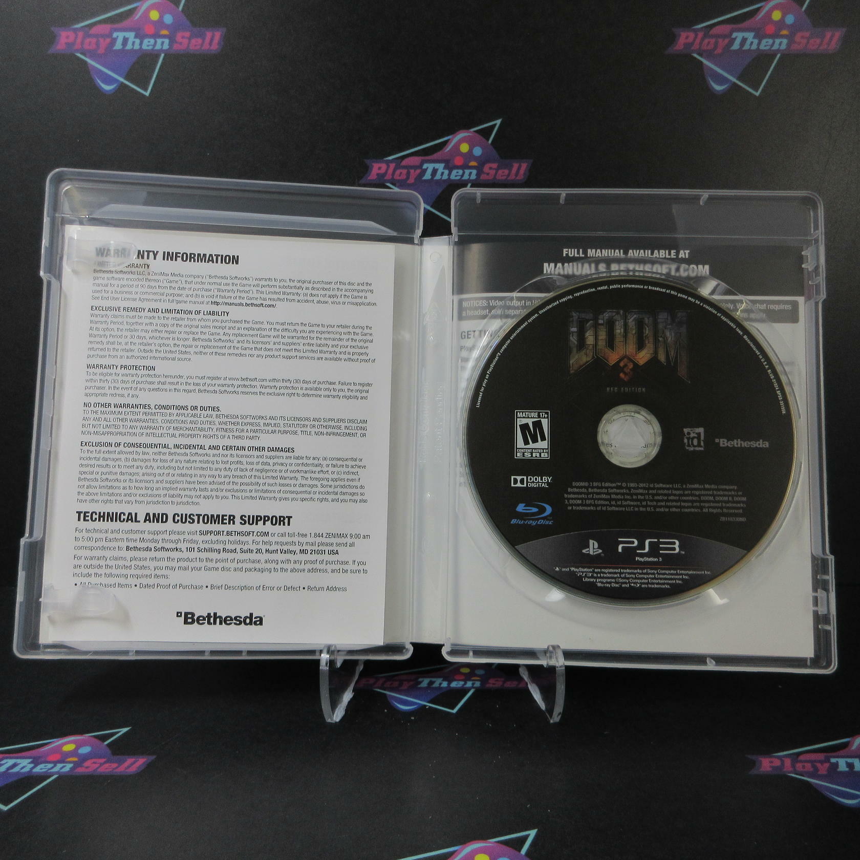 Doom 3 BFG Edition PS3 PlayStation 3 + Poster - Like New