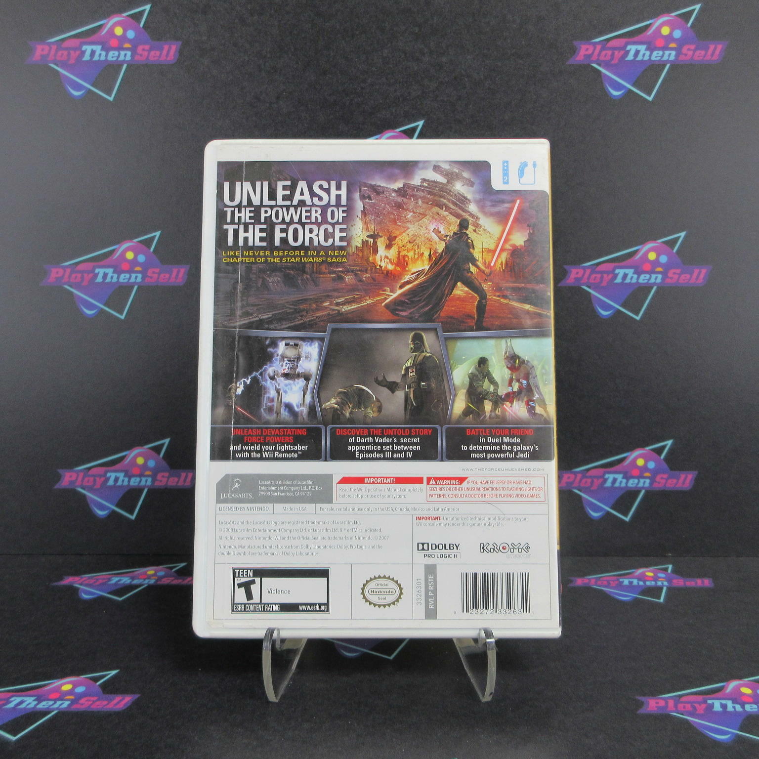 Star Wars The Force Unleashed Nintendo Wii AD/MD - Very Good