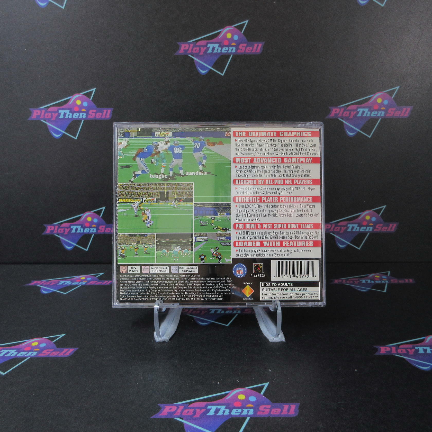 NFL GameDay 98 PS1 PlayStation 1 MD Complete CIB - Very Good