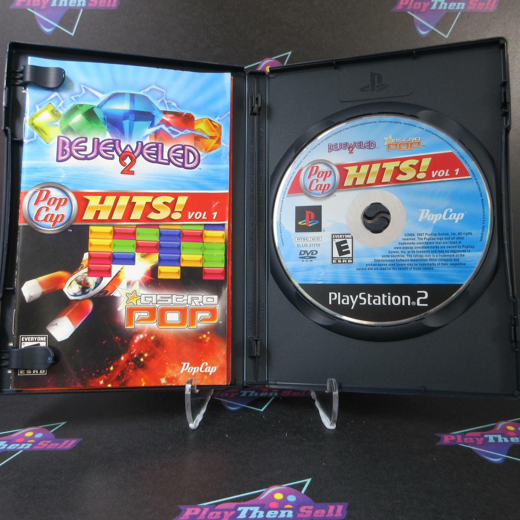 Bejeweled 2 / Astro Pop - Pop Cap Hits PS2 Playstation 2 MD/DD CIB - Very Good