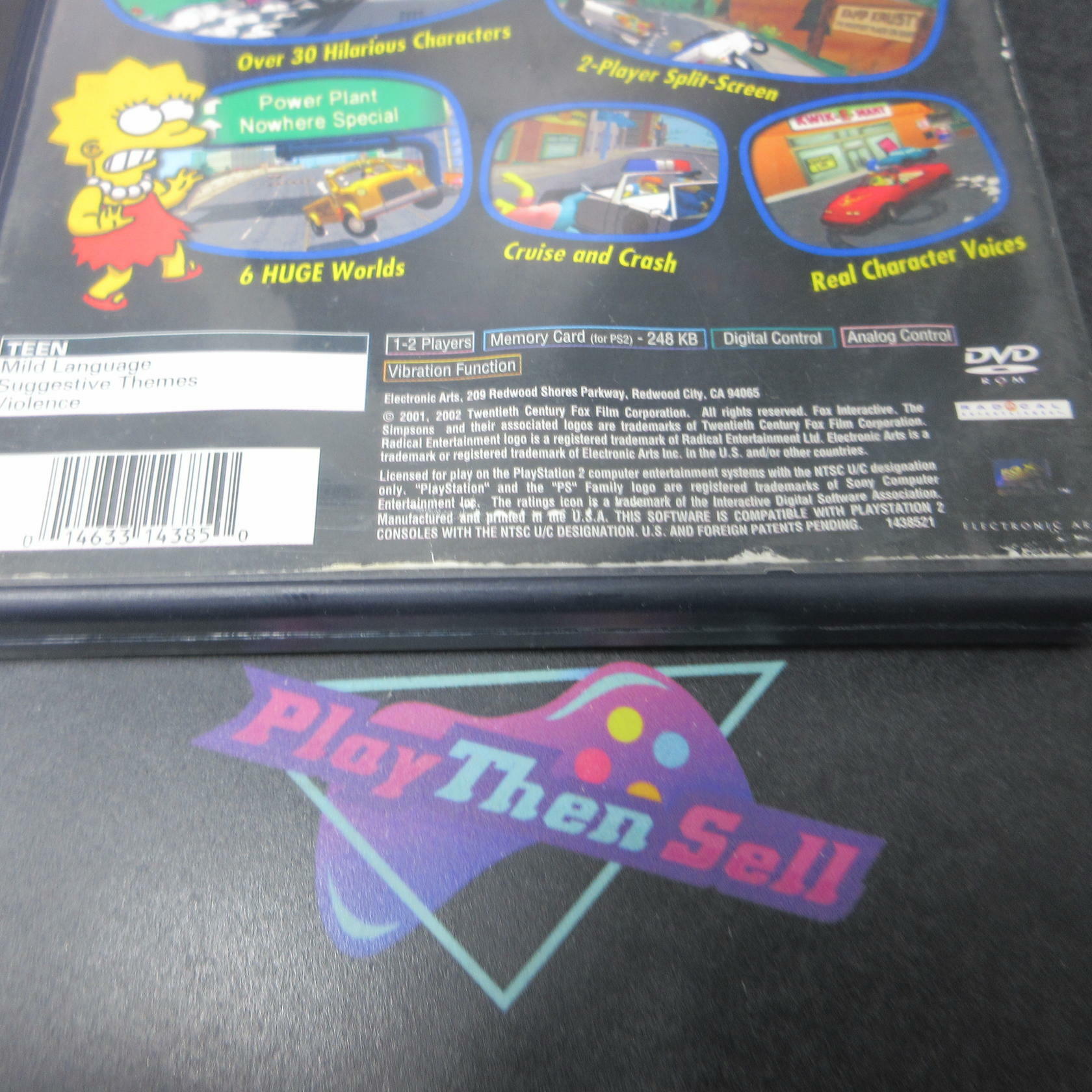 The Simpsons Road Rage GH PS2 PlayStation 2 AD/NM - Very Good