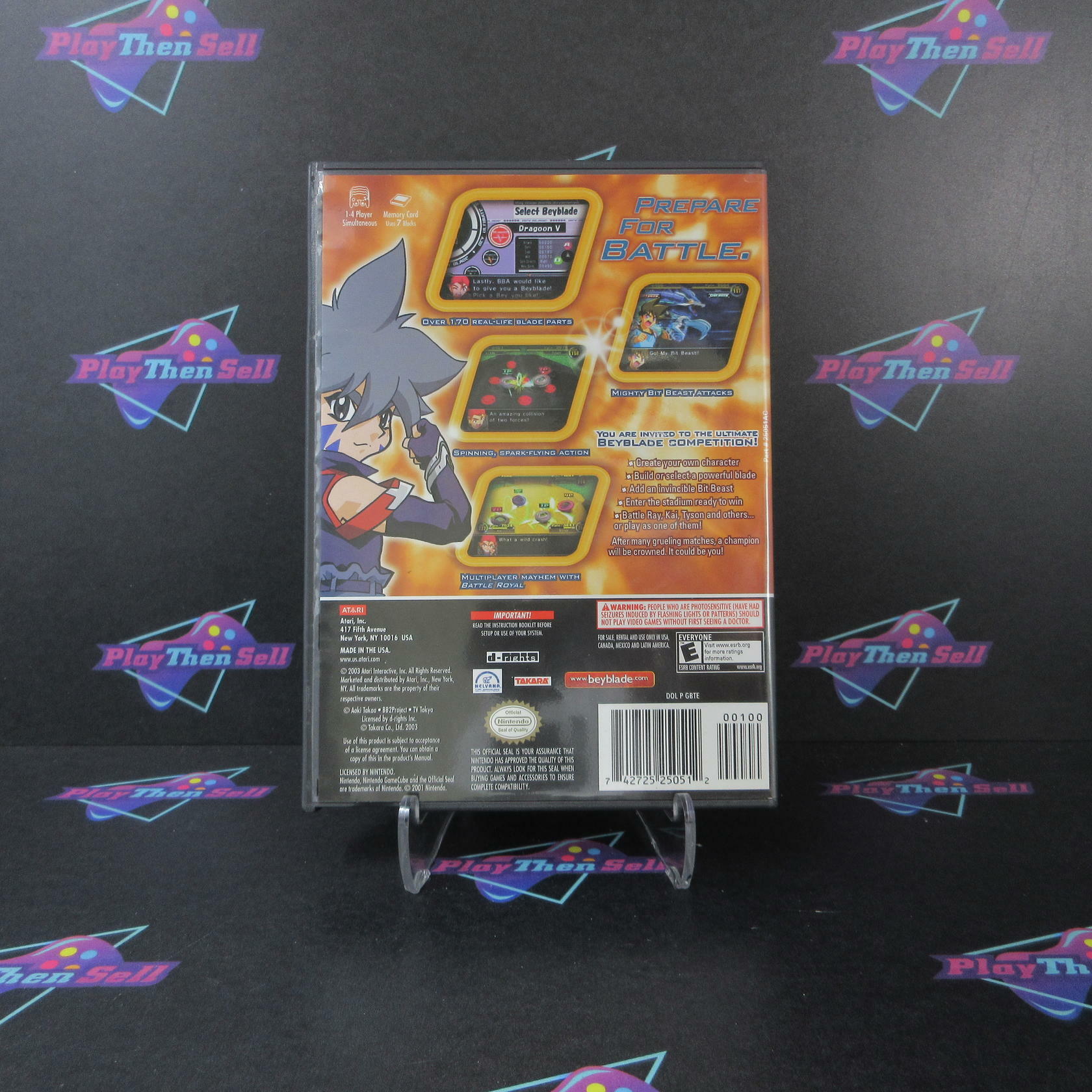 BeyBlade VForce Super Tournament Battle Nintendo GameCube AD/MD Complete CIB - Very Good