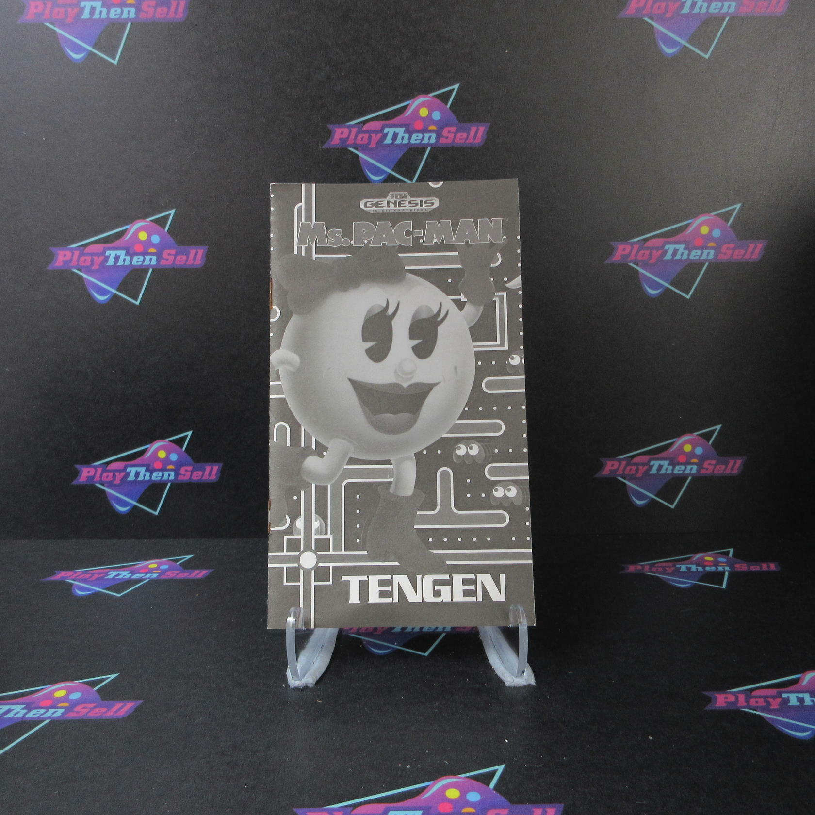 Ms. Pac-man Sega Genesis Paper Box AD Complete CIB - Very Good