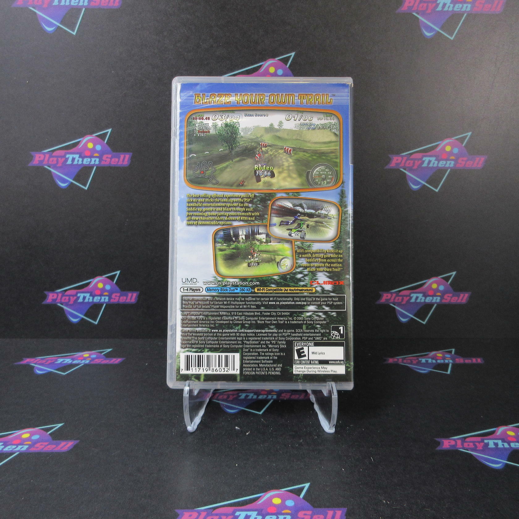ATV Offroad Fury Blazin Trails GH Disc + Reg Card Sony PSP AD Complete CIB - Very Good