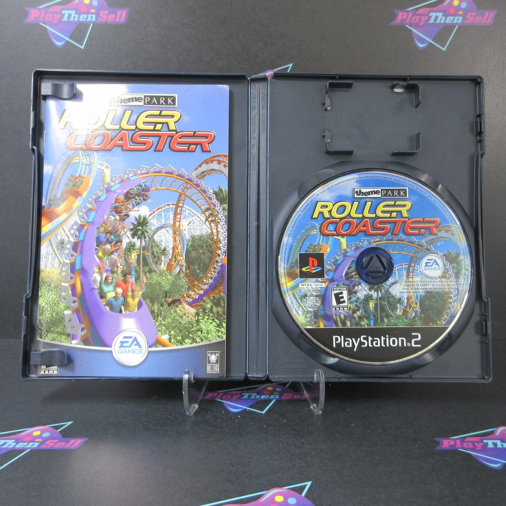 Theme Park Roller Coaster + Reg Card PS2 PlayStation 2 AD/DD Complete CIB - Very Good