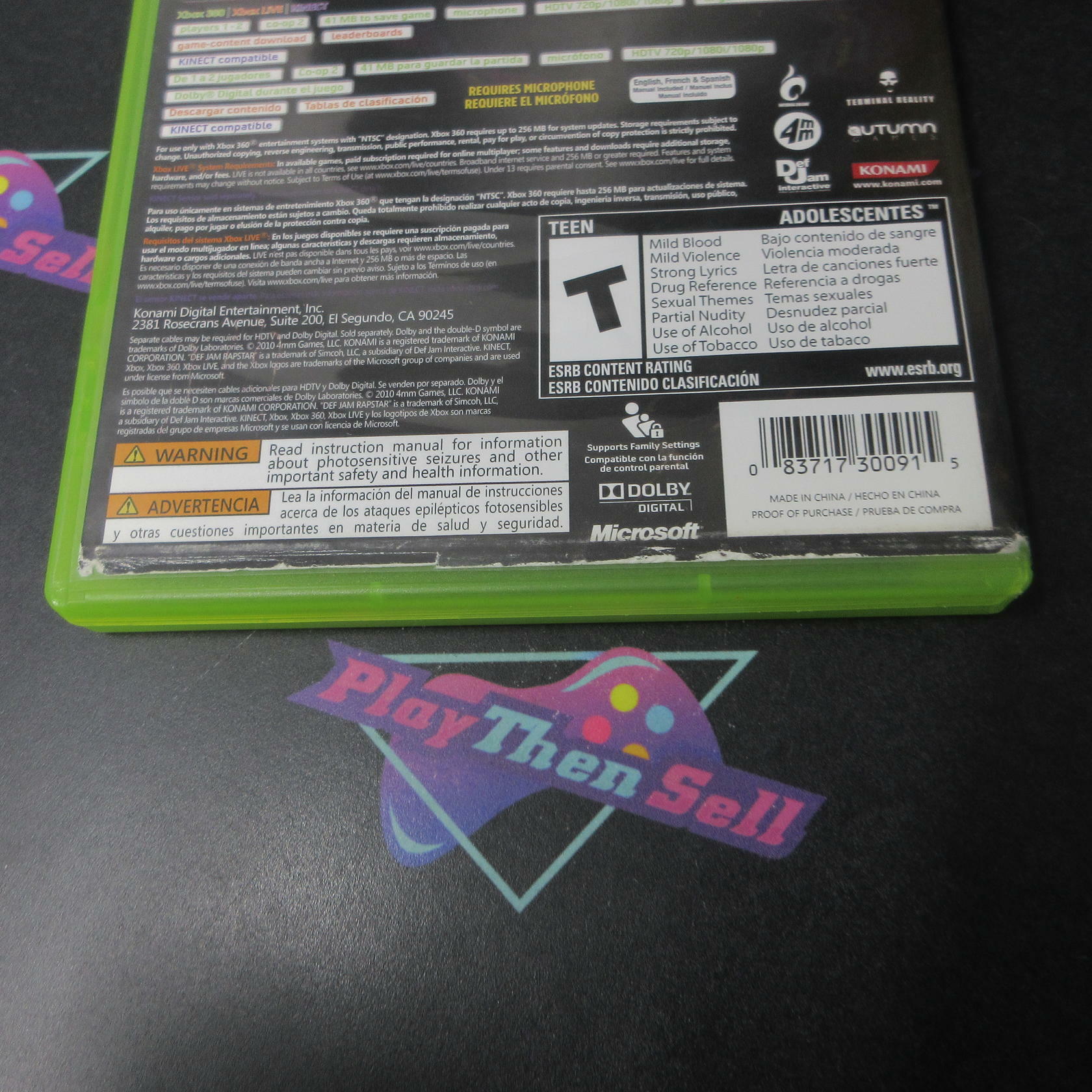 Def Jam Rapstar Xbox 360 AD/DD Complete CIB - Very Good