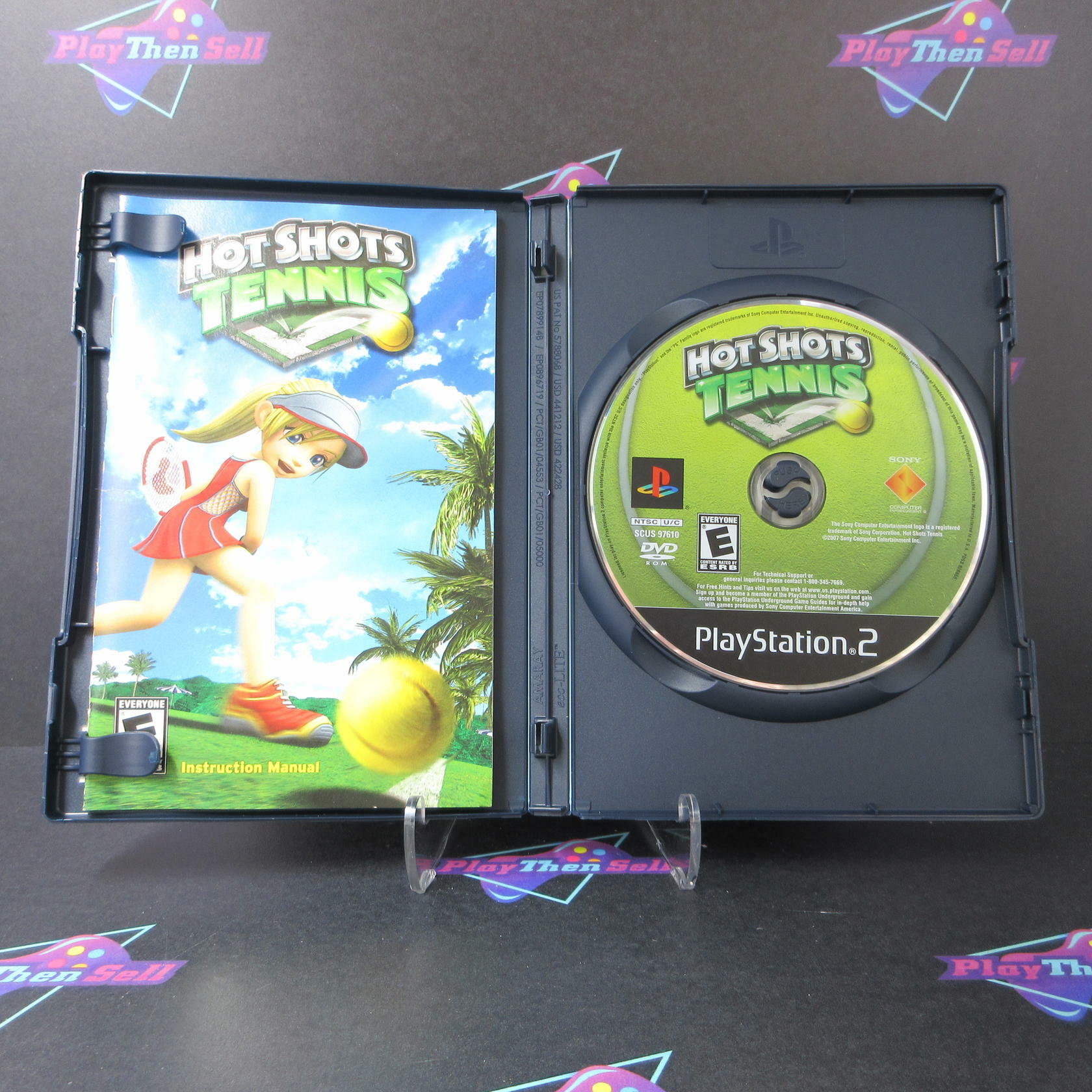 Hot Shots Tennis + Reg Card PS2 PlayStation 2 AD Complete CIB - Very Good