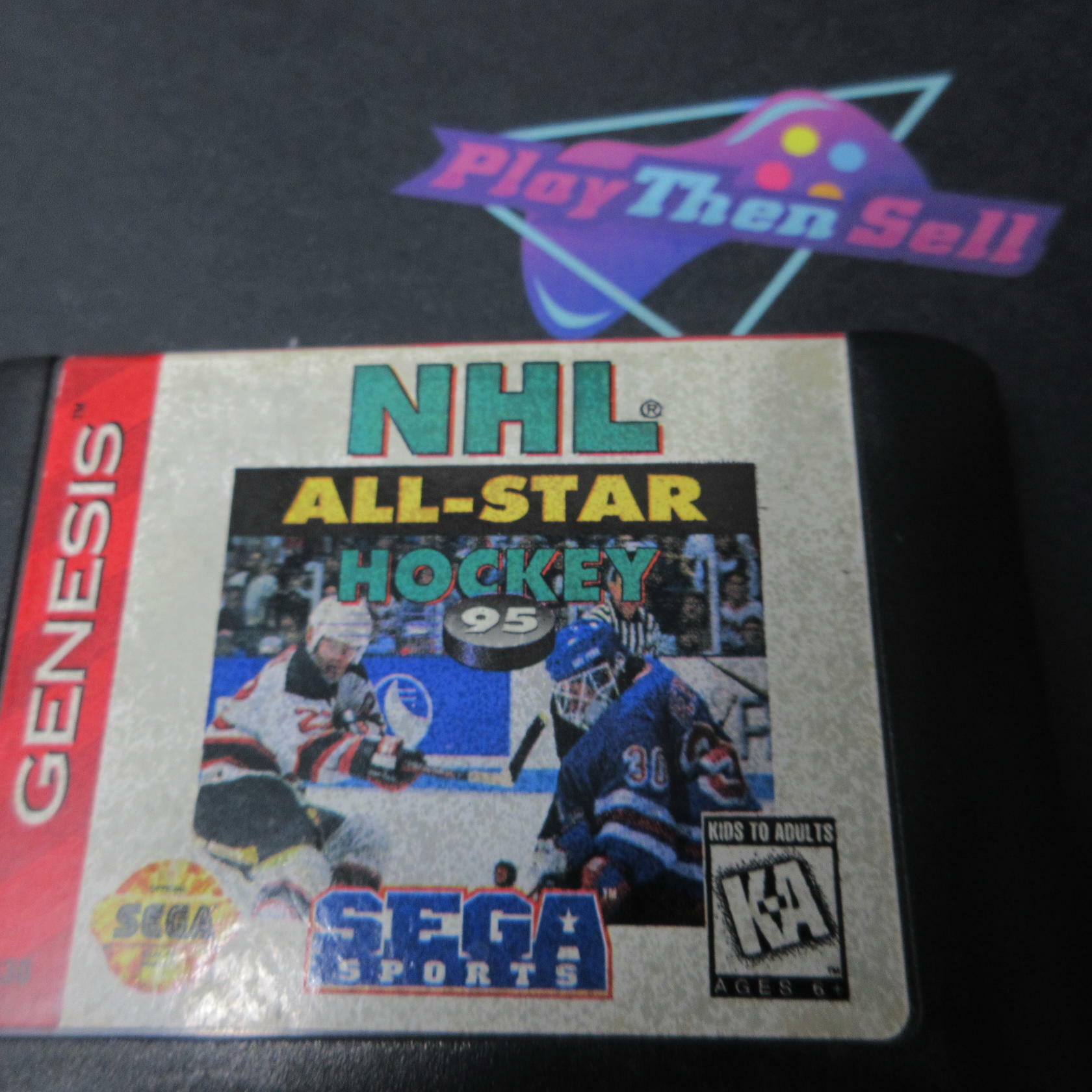 NHL All-Star Hockey 95 Sega Genesis Cartridge Only AD Tested - Very Good