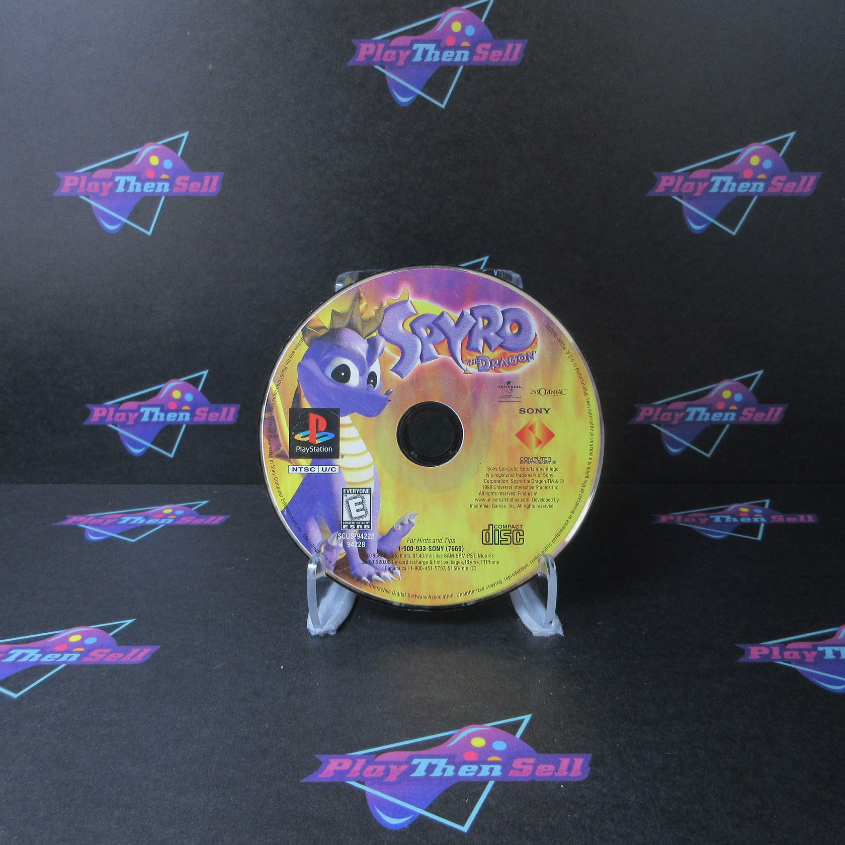 Spyro the Dragon PS1 PlayStation 1 Disc Only - Very Good