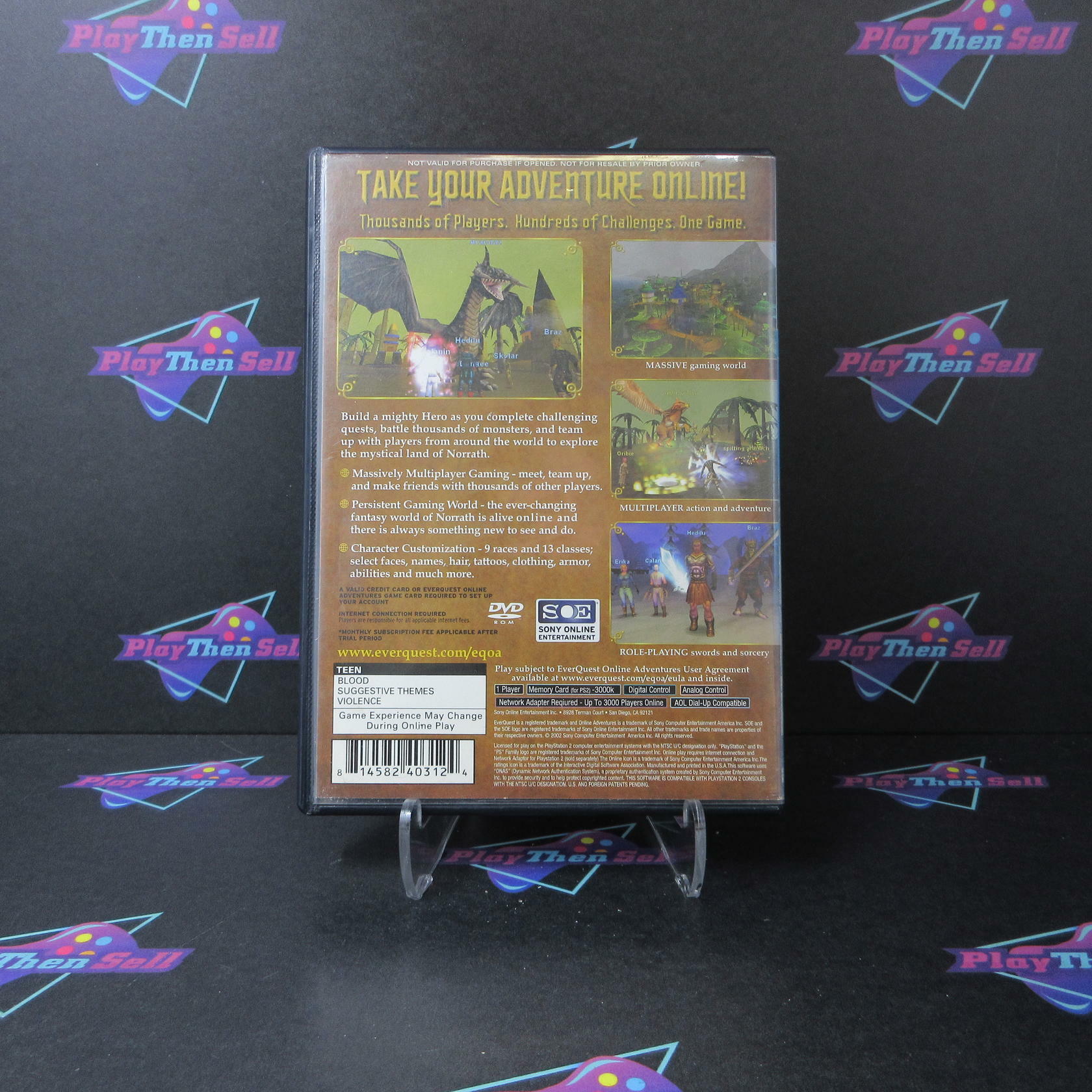 Everquest Online Adventure PS2 PlayStation 2 AD Complete CIB - Very Good