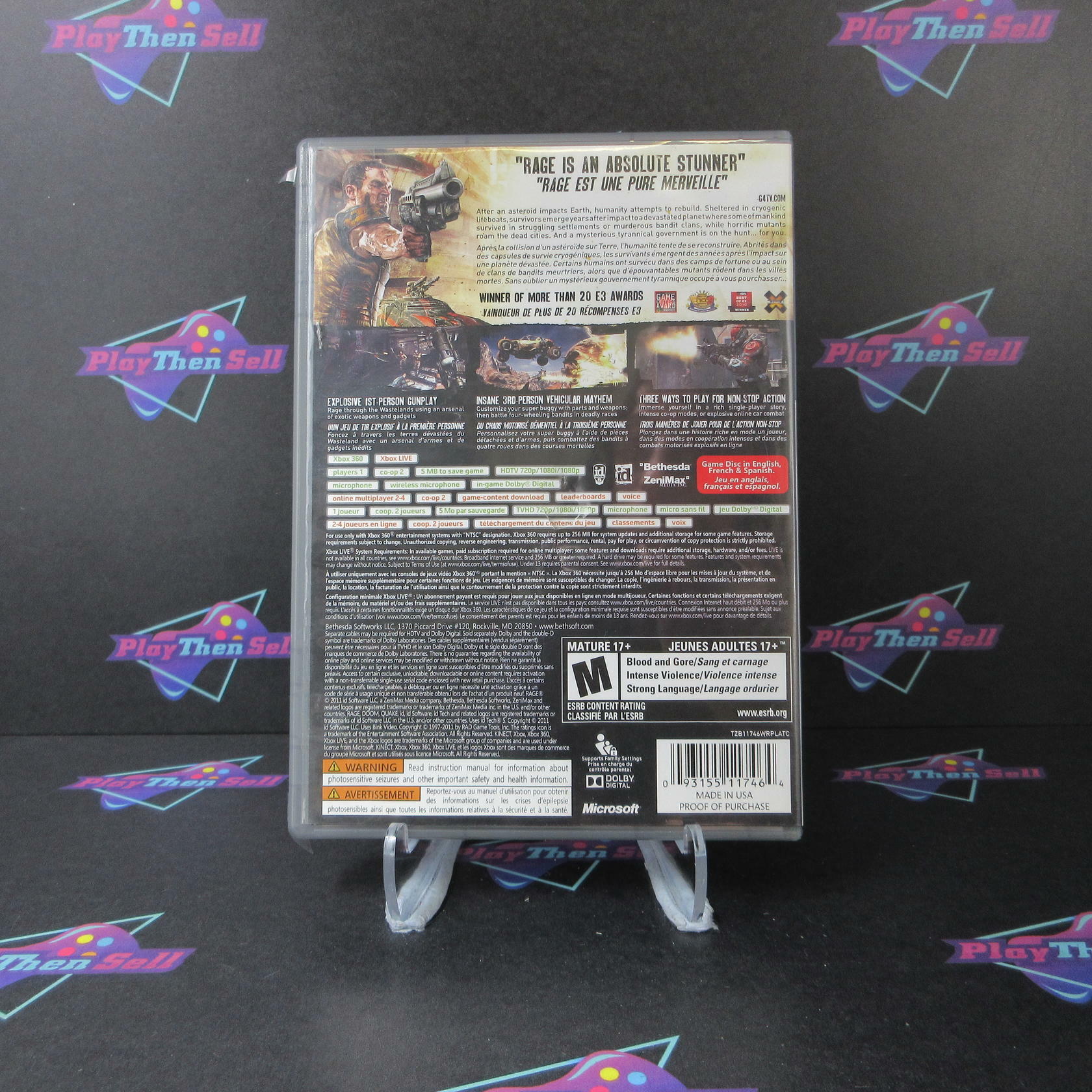 Rage PH Xbox 360 AD Complete CIB - Very Good