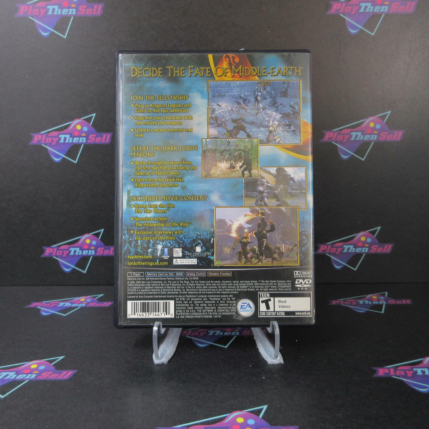 Lord of the Rings The Two Towers GH PS2 PlayStation 2 AD Complete CIB - Very Good